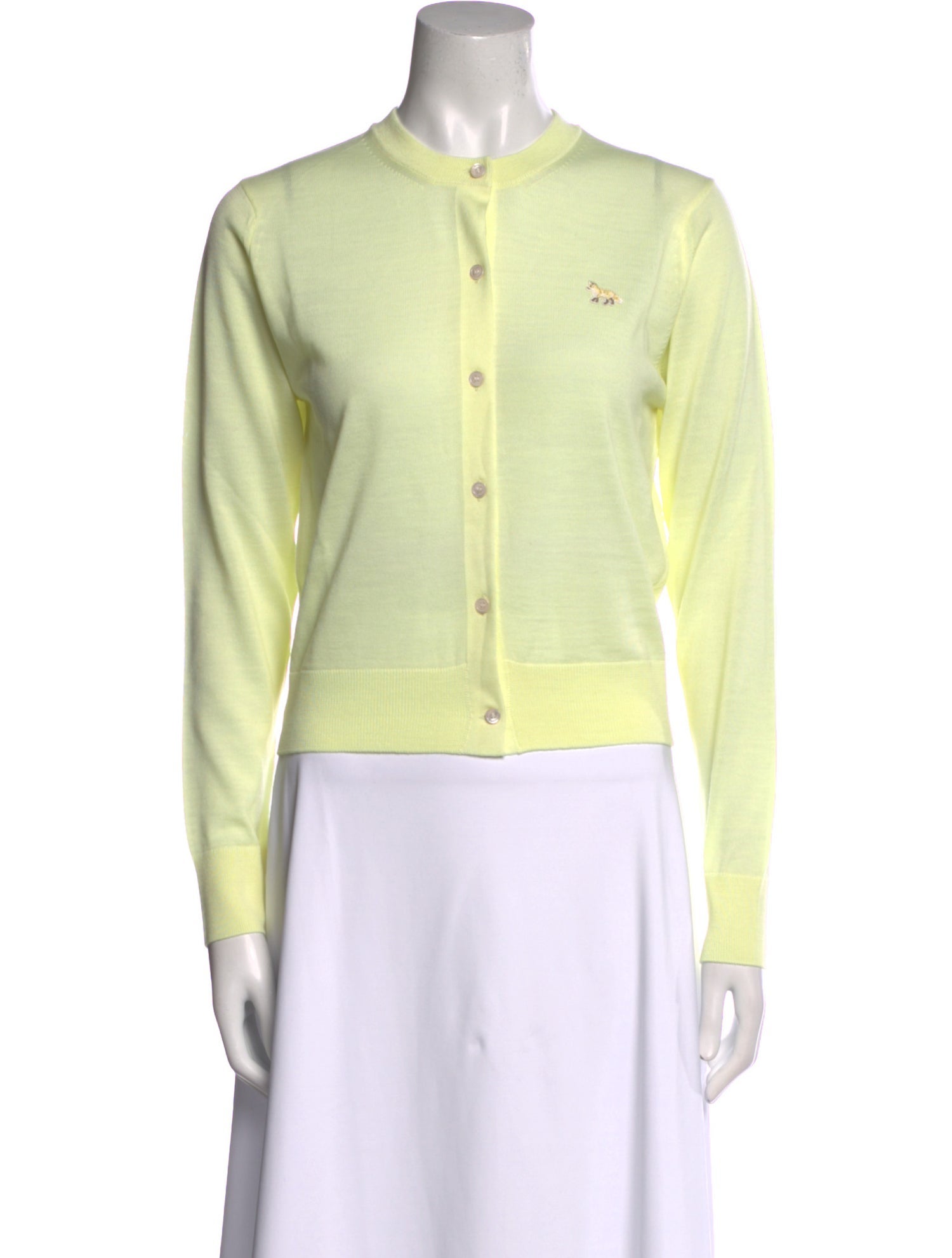 Maison Kitsuné Wool Crew Neck Sweater w/ Tags