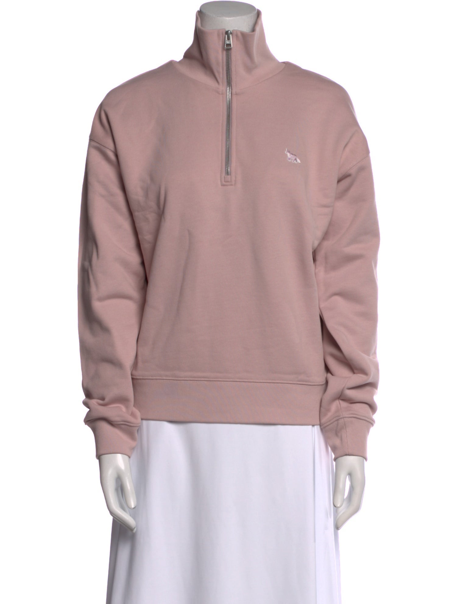 Maison Kitsuné Mock Neck Long Sleeve Sweatshirt w/ Tags