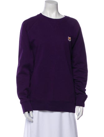 Maison Kitsuné Crew Neck Long Sleeve Sweatshirt