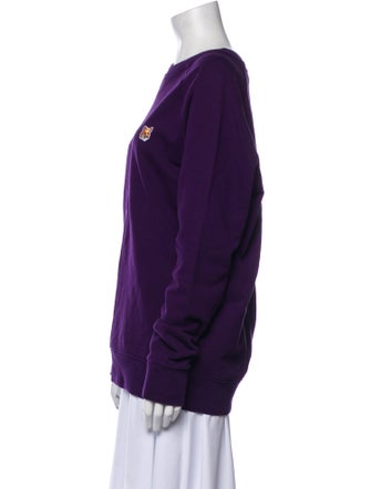 Maison Kitsuné Crew Neck Long Sleeve Sweatshirt