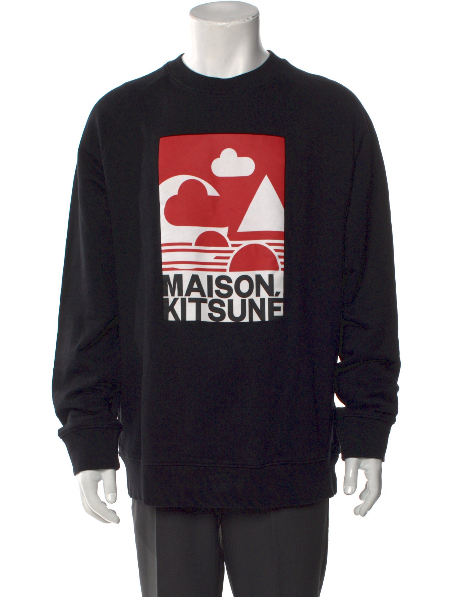 Maison Kitsuné Graphic Print Crew Neck Sweatshirt