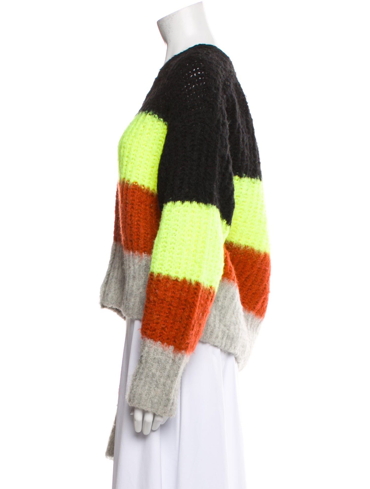 Maison Kitsuné Striped V-Neck Sweater