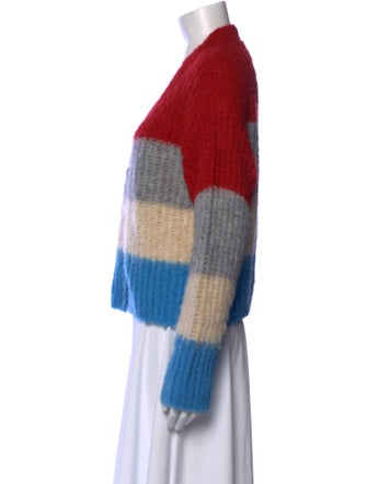 Maison Kitsuné Striped V-Neck Sweater