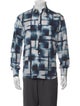 Maison Kitsuné Plaid Print Long Sleeve Denim Shirt