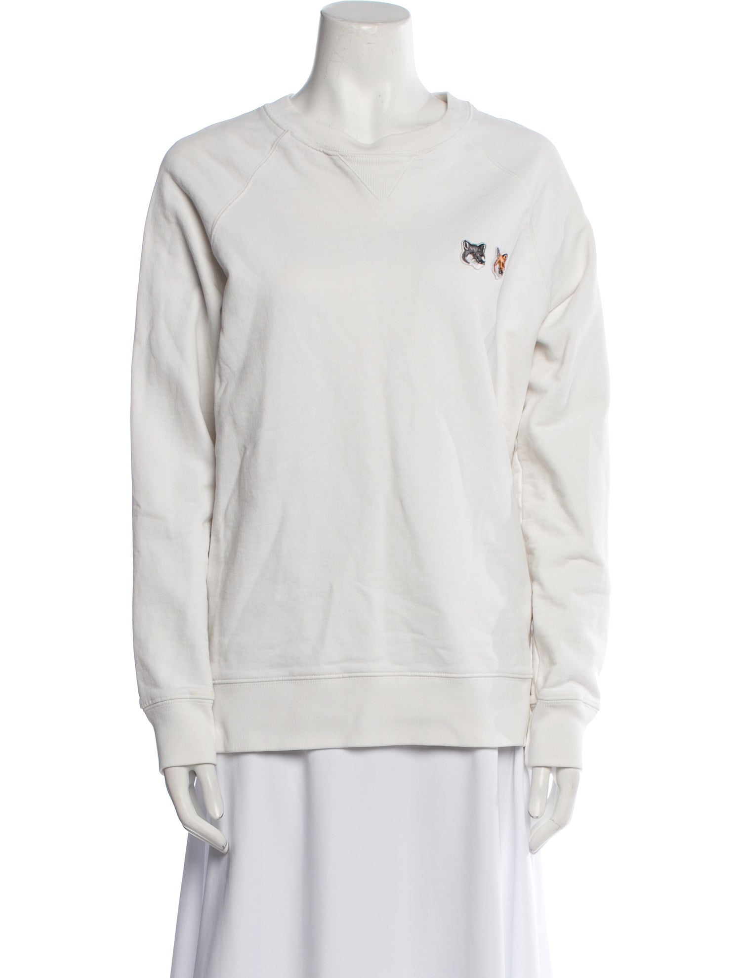 Maison Kitsuné Crew Neck Long Sleeve Sweatshirt