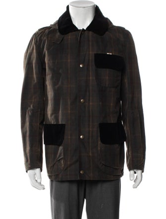 Maison Kitsuné Plaid Print Utility Jacket