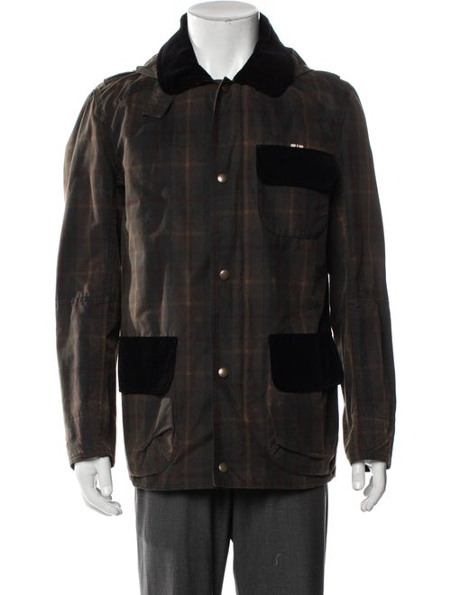 Maison Kitsuné Plaid Print Utility Jacket