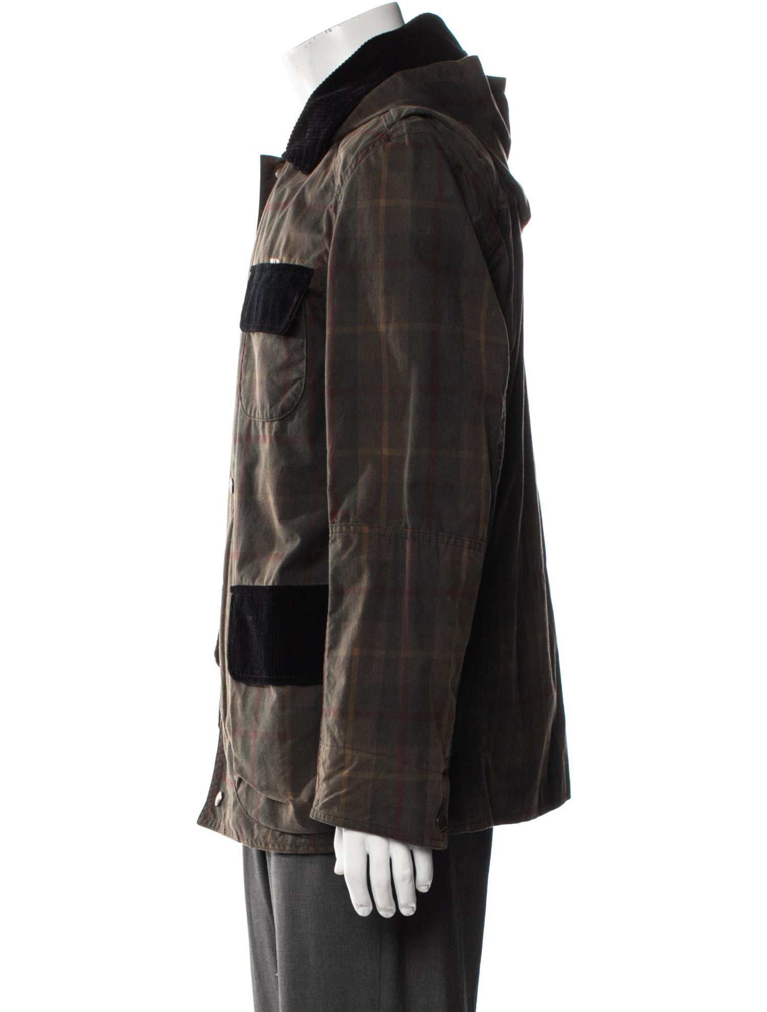 Maison Kitsuné Plaid Print Utility Jacket