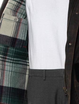 Maison Kitsuné Plaid Print Utility Jacket