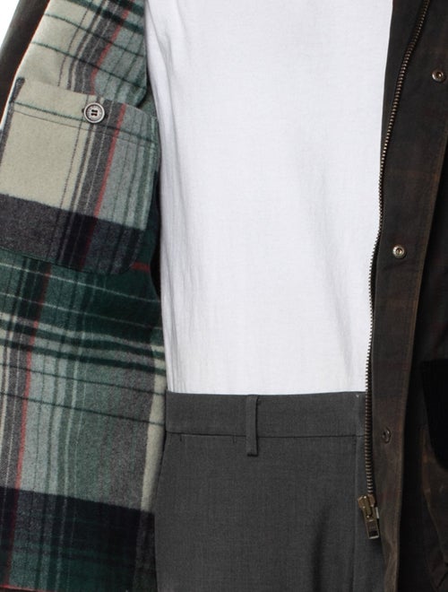 Maison Kitsuné Plaid Print Utility Jacket