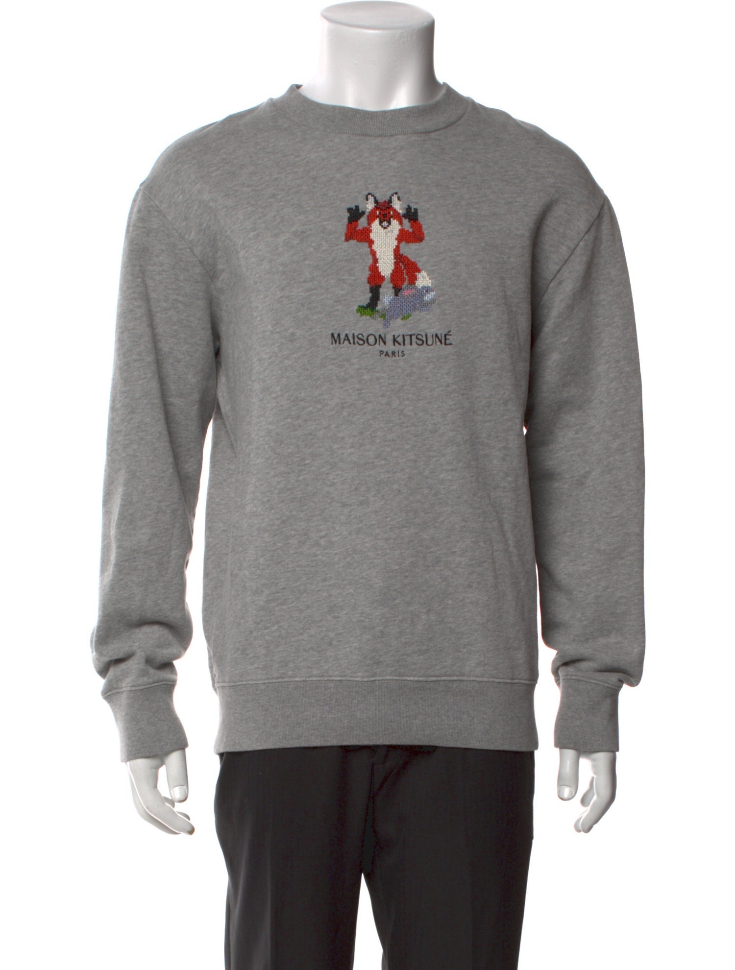 Maison Kitsuné Graphic Print Crew Neck Pullover