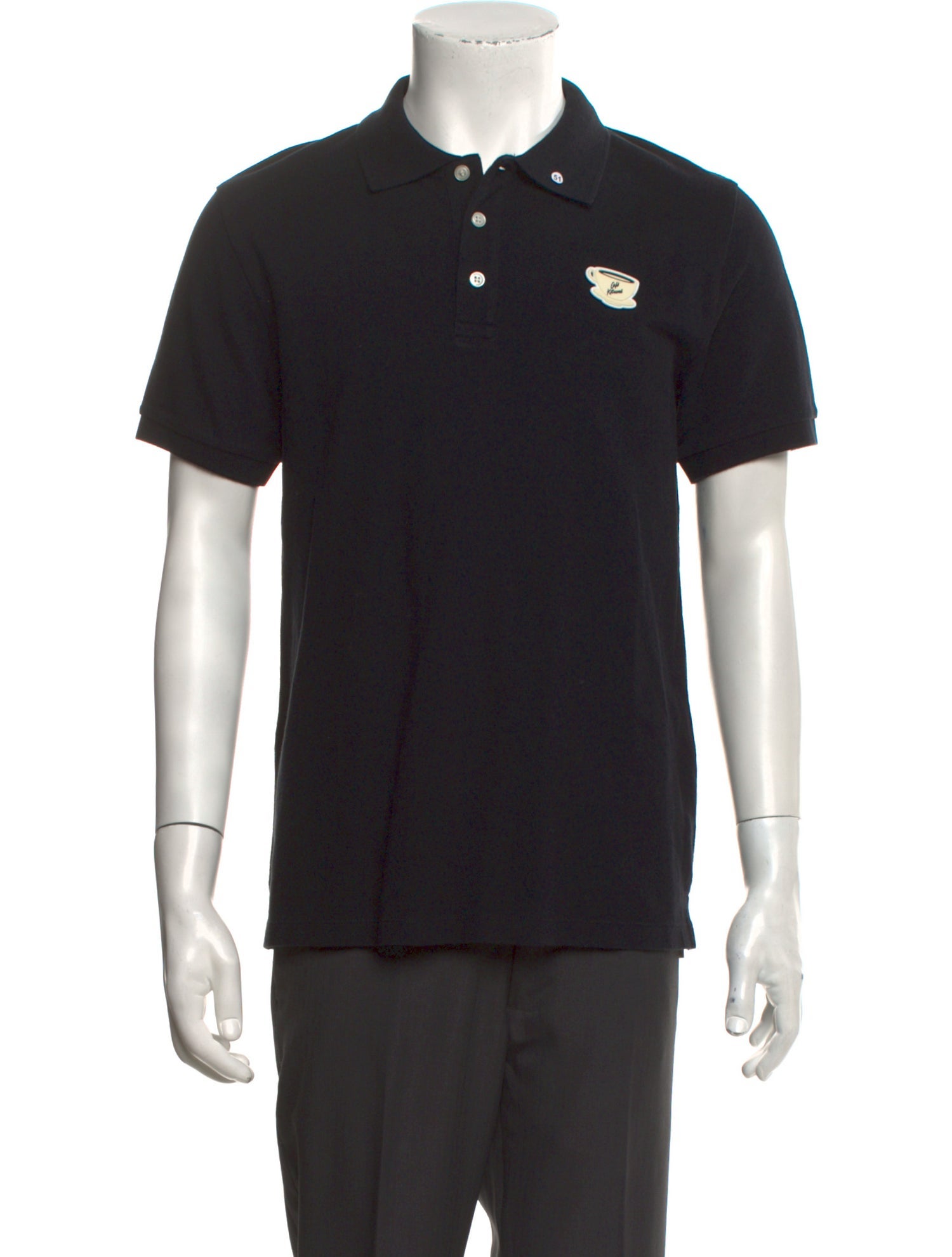 Maison Kitsuné Collar Short Sleeve Polo Shirt