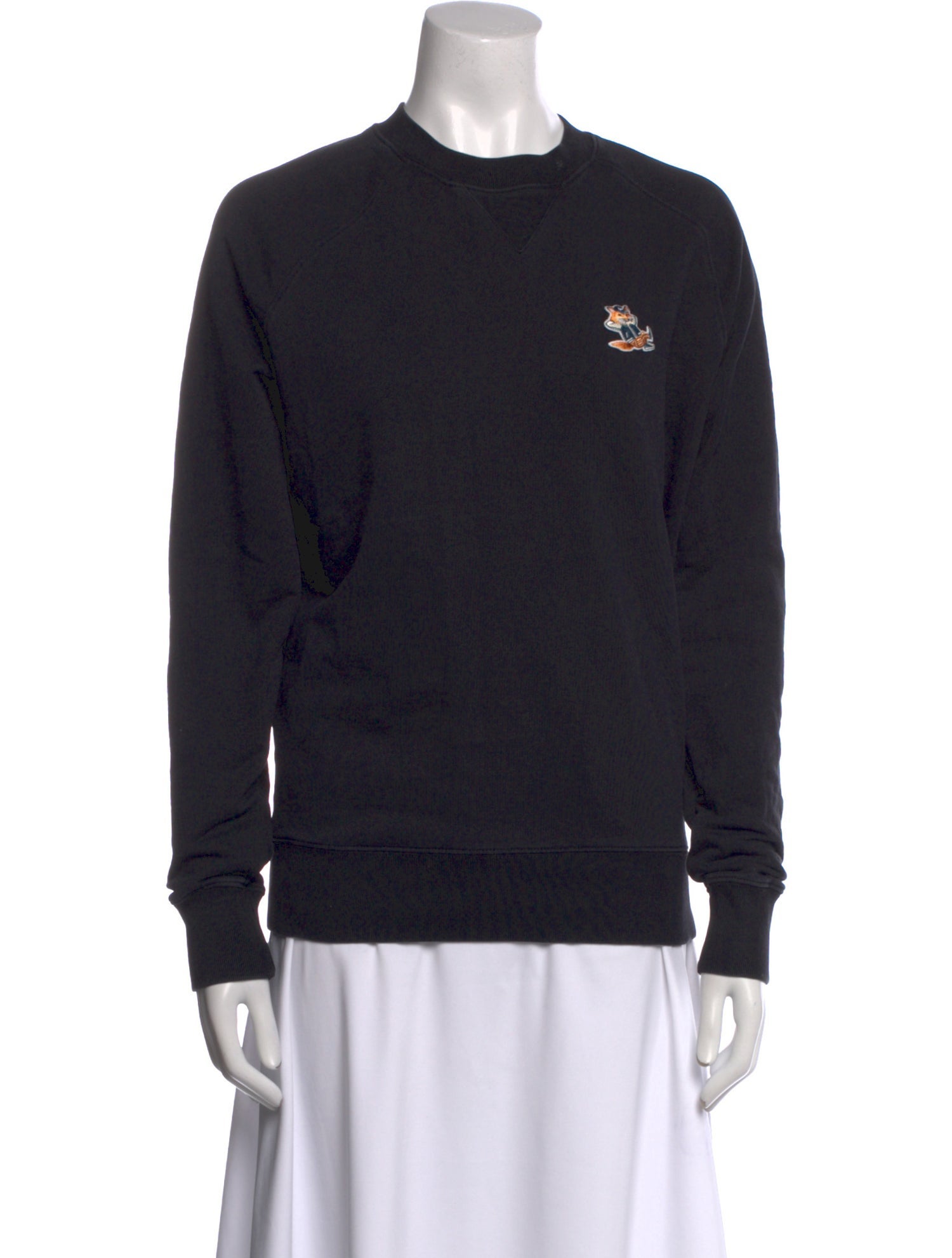 Maison Kitsuné Crew Neck Long Sleeve Sweatshirt