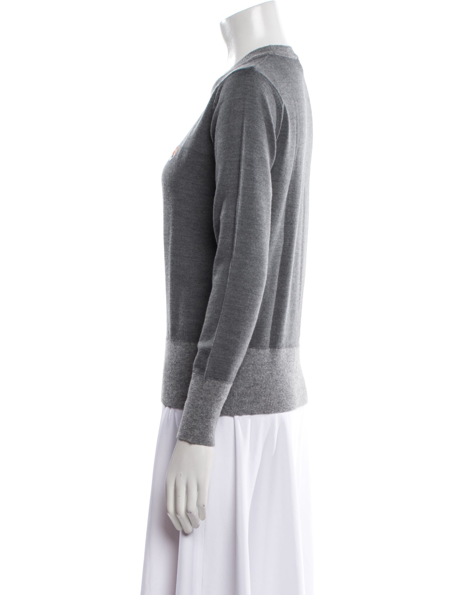 Maison Kitsuné Wool Crew Neck Sweater