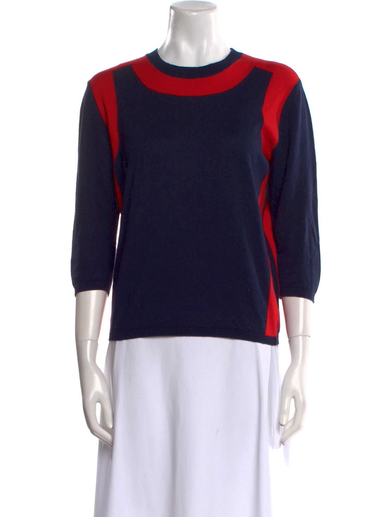 Maison Kitsuné Crew Neck Three-Quarter Sleeve Sweatshirt