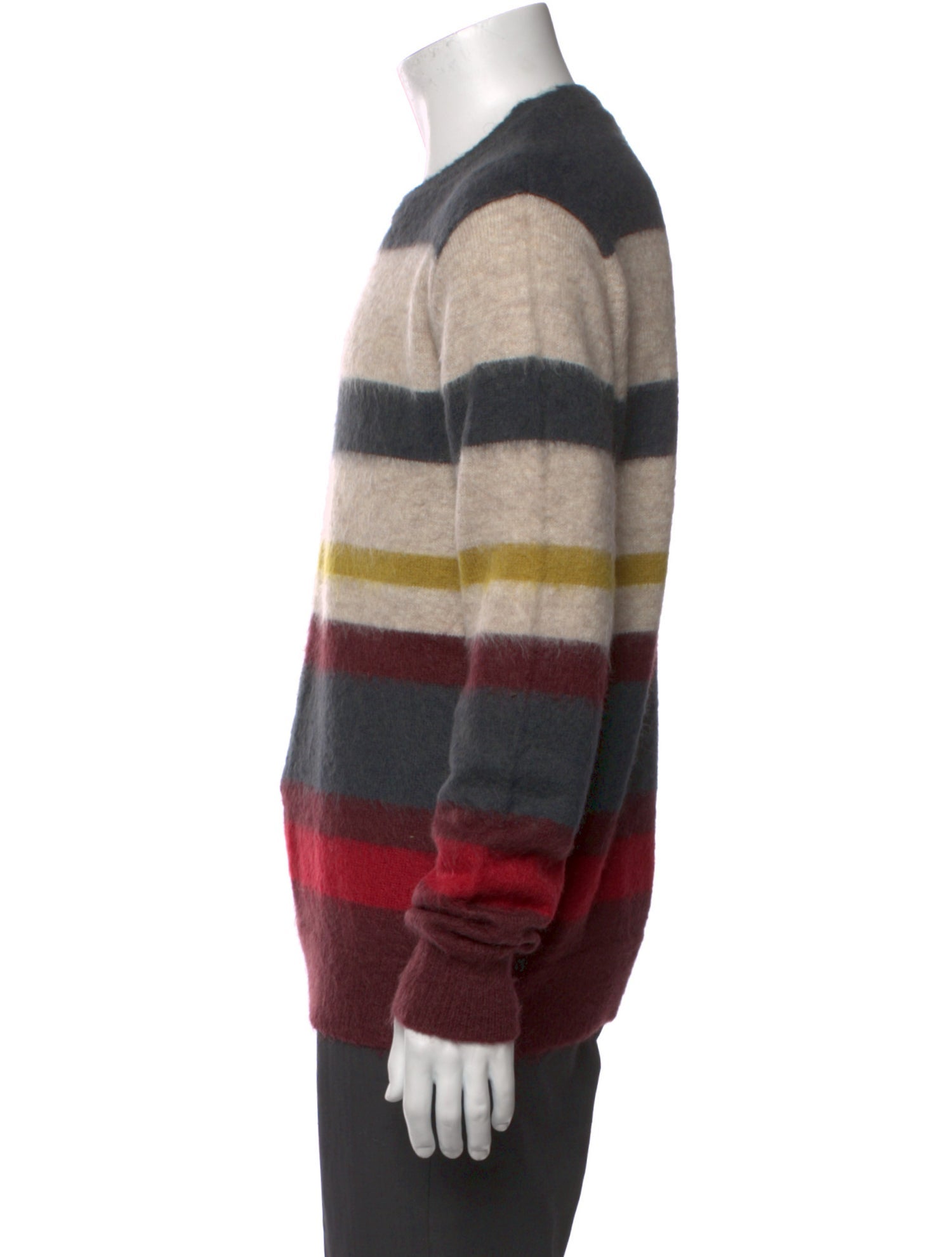 Maison Kitsuné Striped Crew Neck Pullover