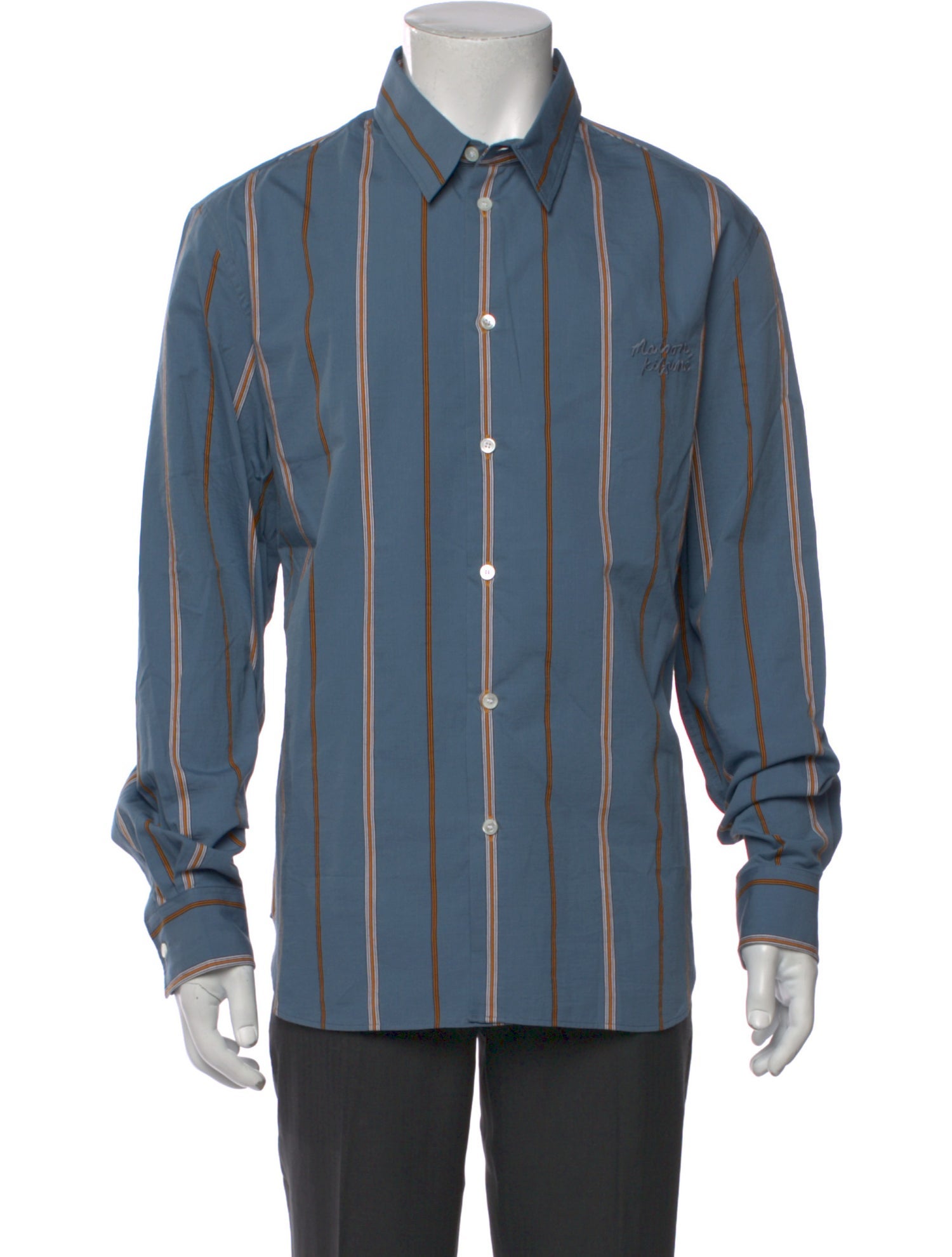 Maison Kitsuné Striped Long Sleeve Shirt w/ Tags