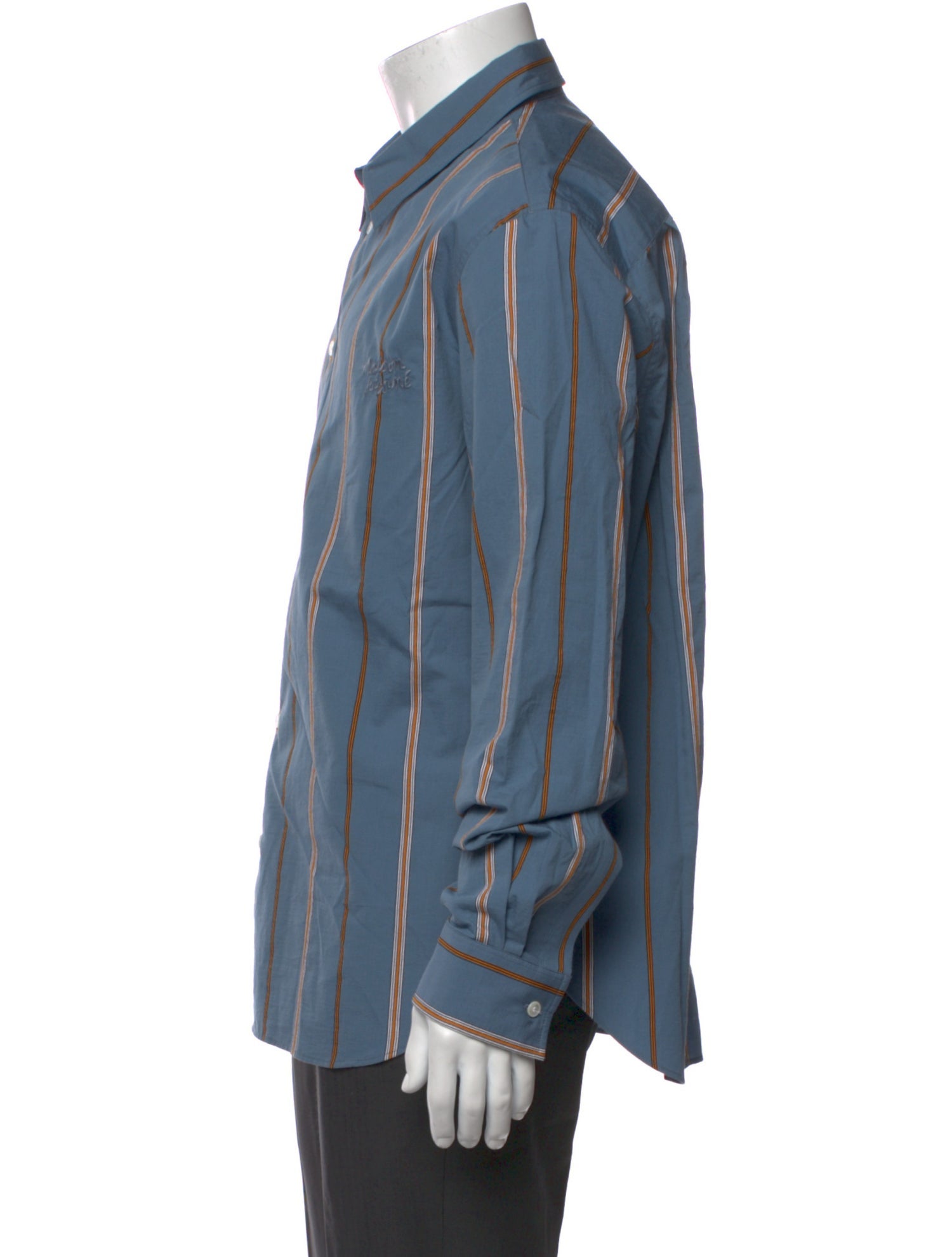 Maison Kitsuné Striped Long Sleeve Shirt w/ Tags