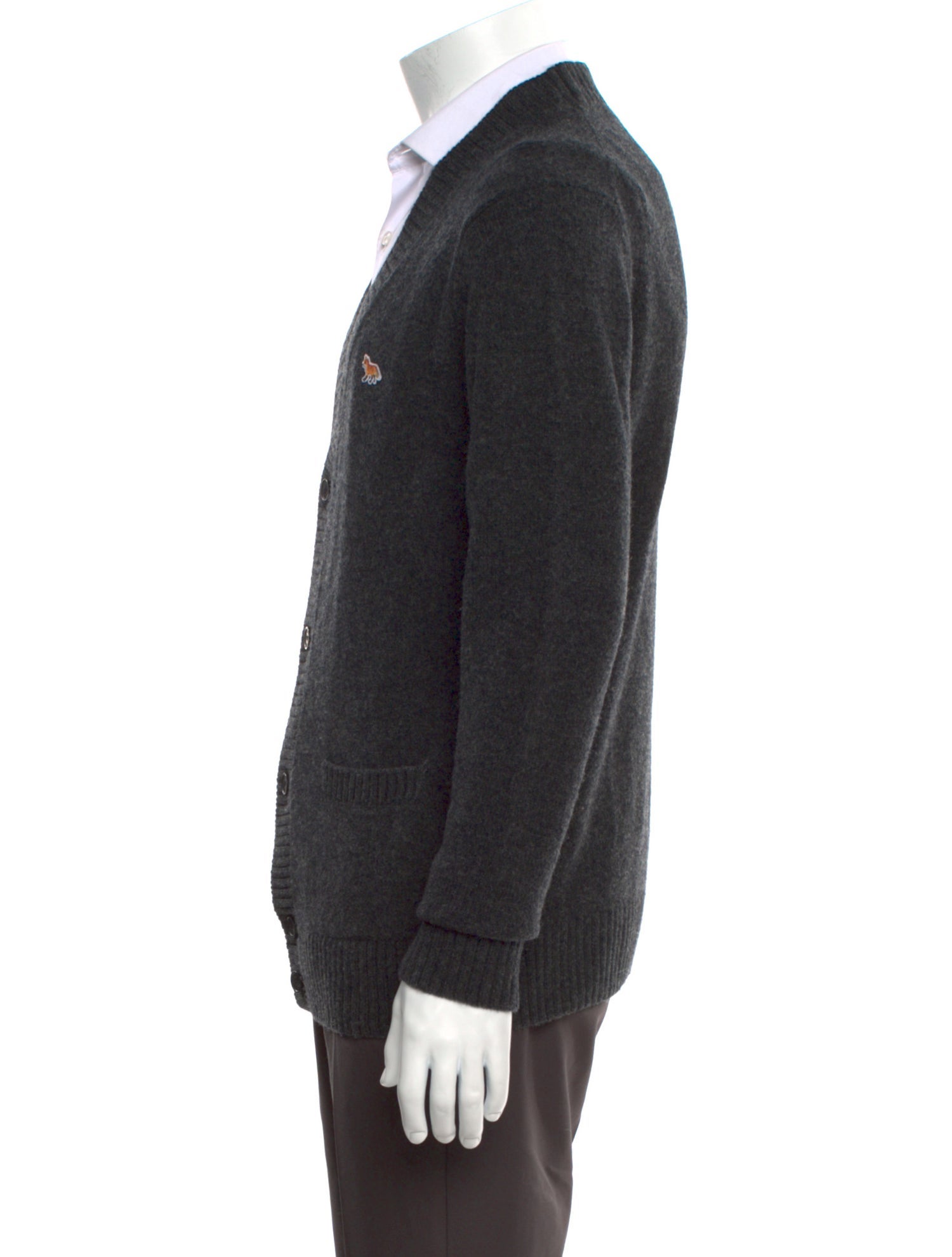 Maison Kitsuné Fox Patch Cosy Lambswool Cardigan
