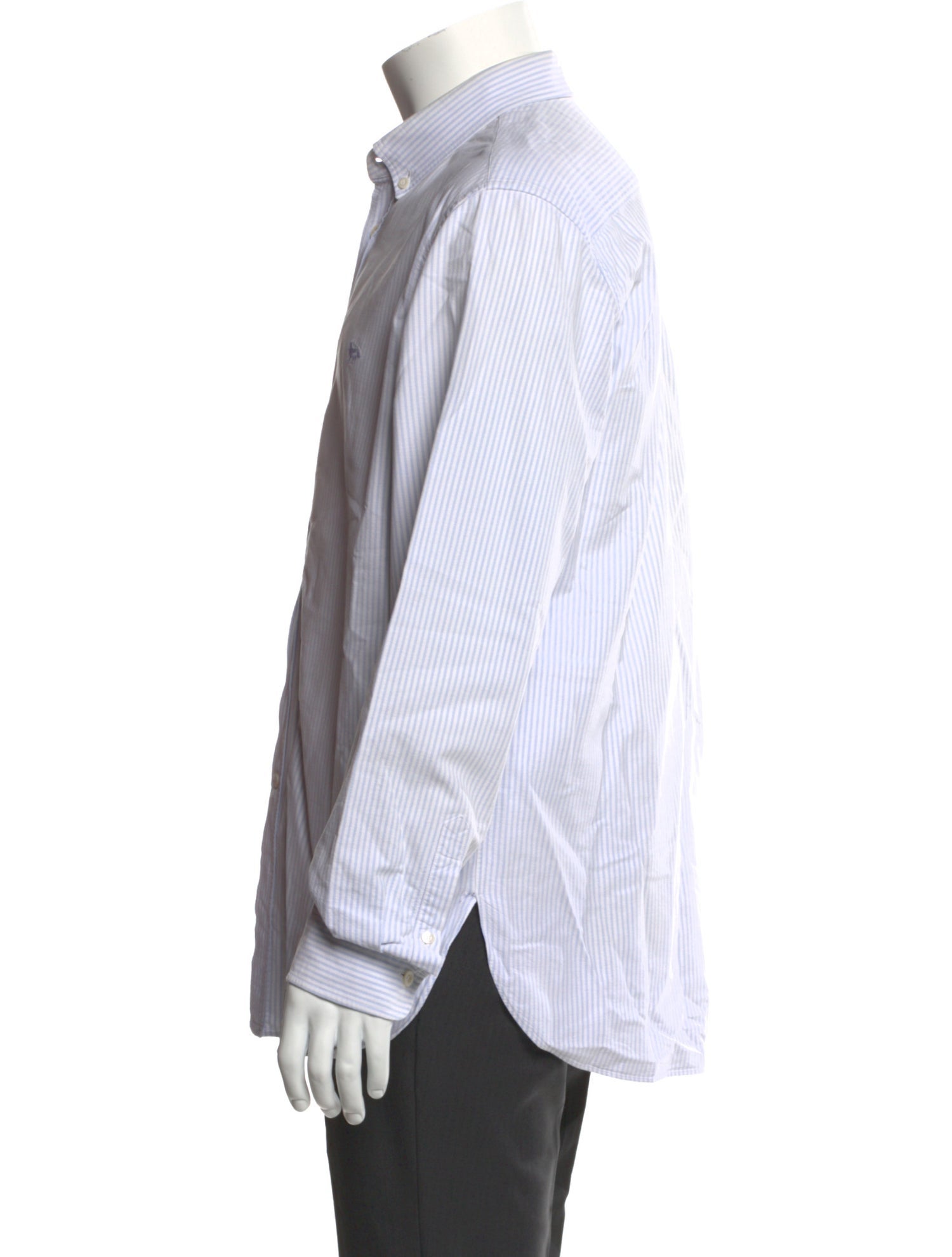 Maison Kitsuné Striped Long Sleeve Dress Shirt