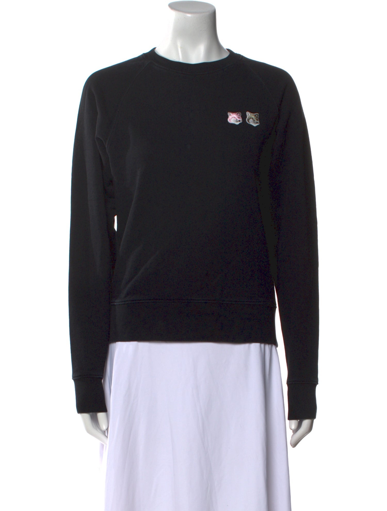 Maison Kitsuné Crew Neck Long Sleeve Sweatshirt