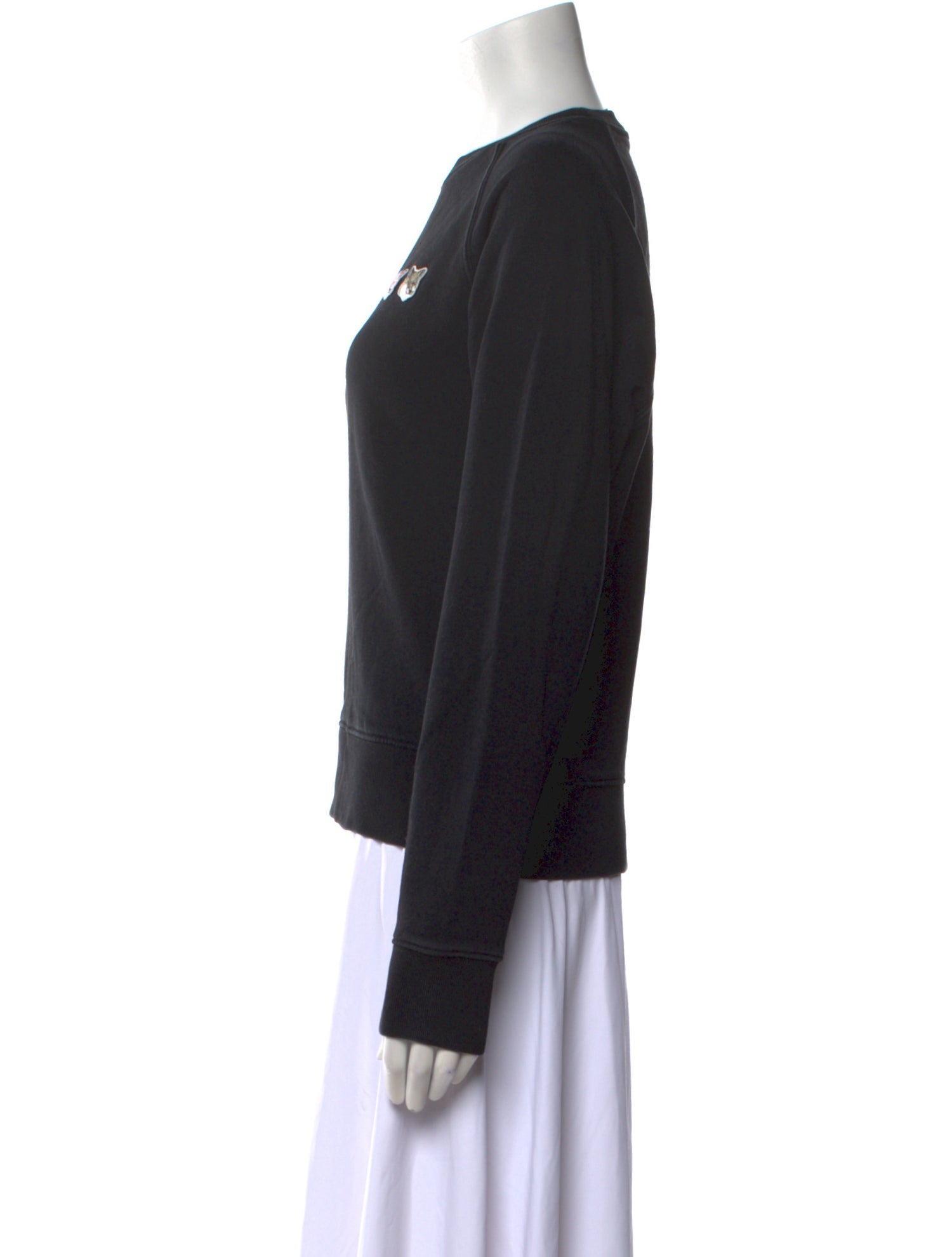 Maison Kitsuné Crew Neck Long Sleeve Sweatshirt