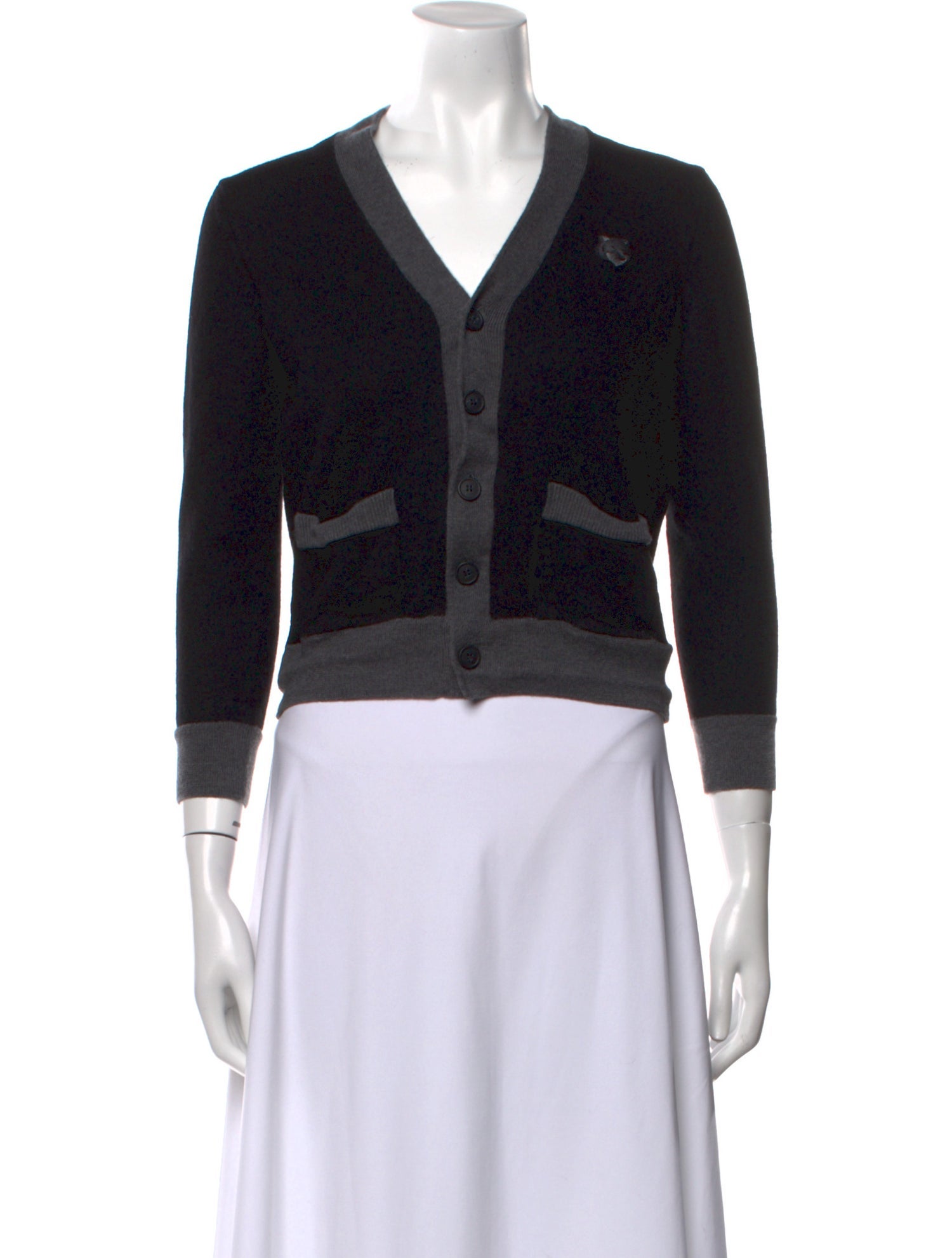 Maison Kitsuné Wool Colorblock Pattern Sweater