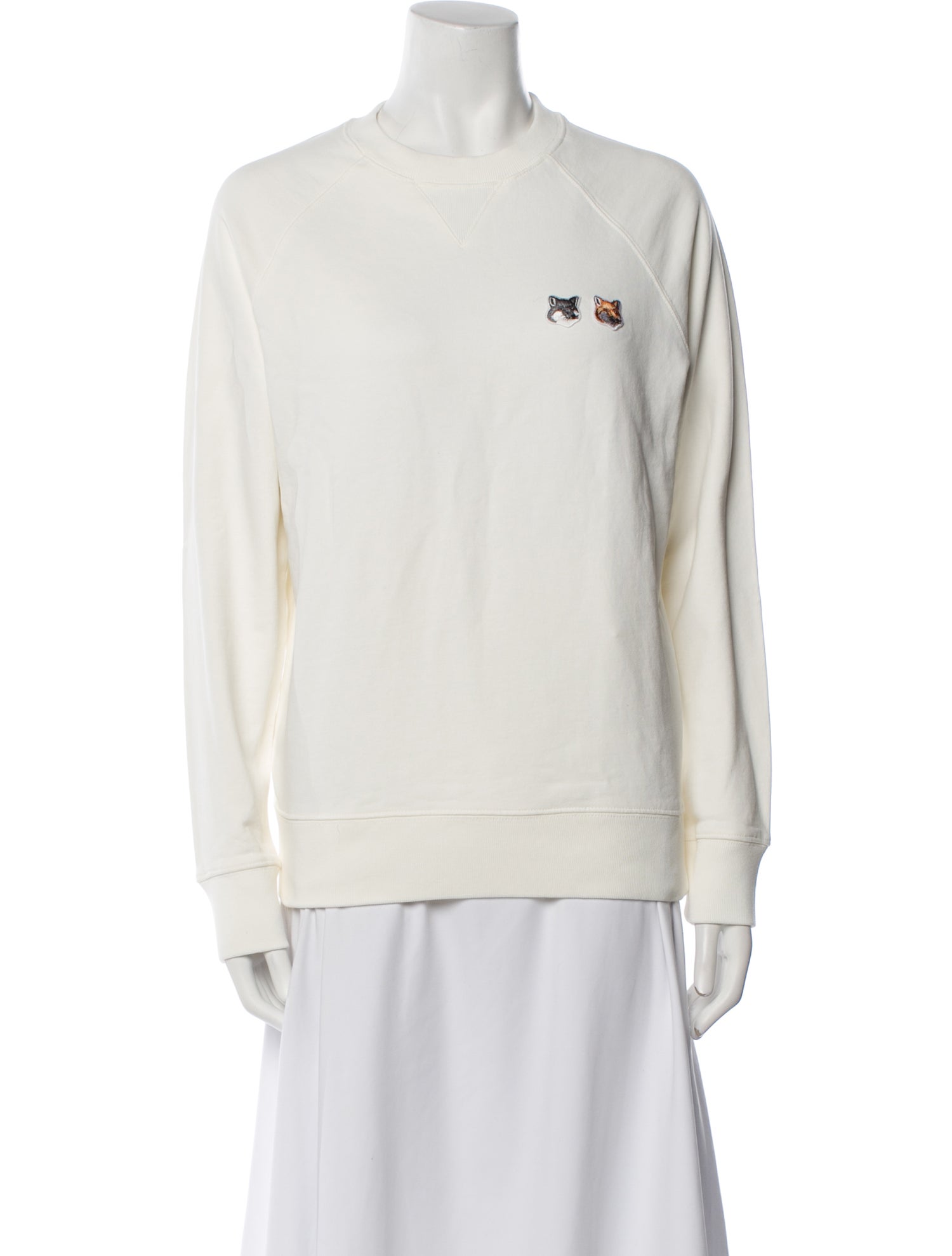 Maison Kitsuné Crew Neck Long Sleeve Sweatshirt