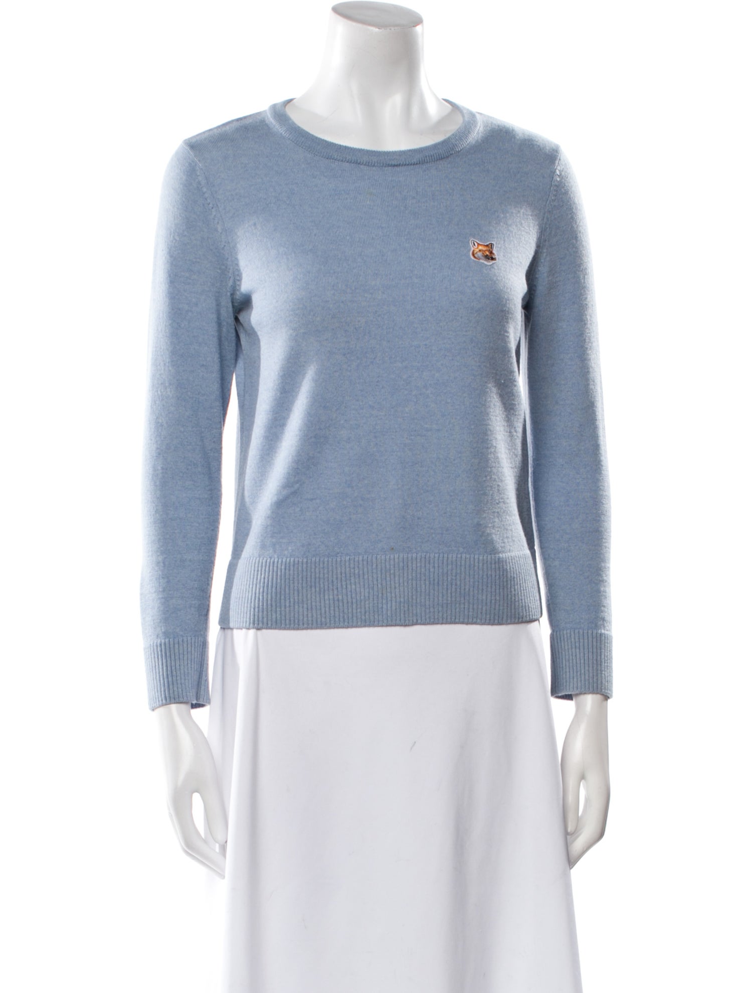 Maison Kitsuné Wool Scoop Neck Sweater