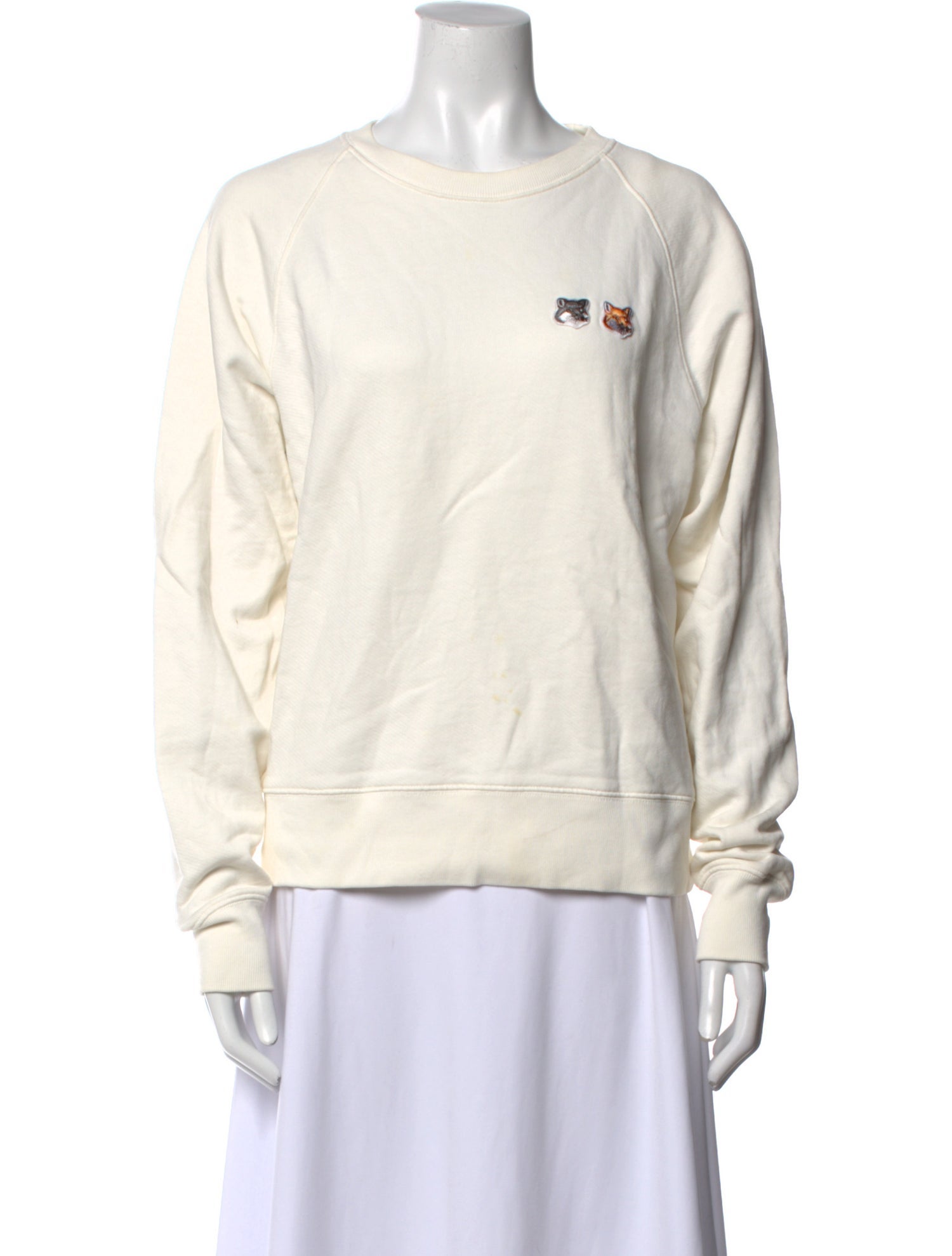 Maison Kitsuné Crew Neck Long Sleeve Sweatshirt
