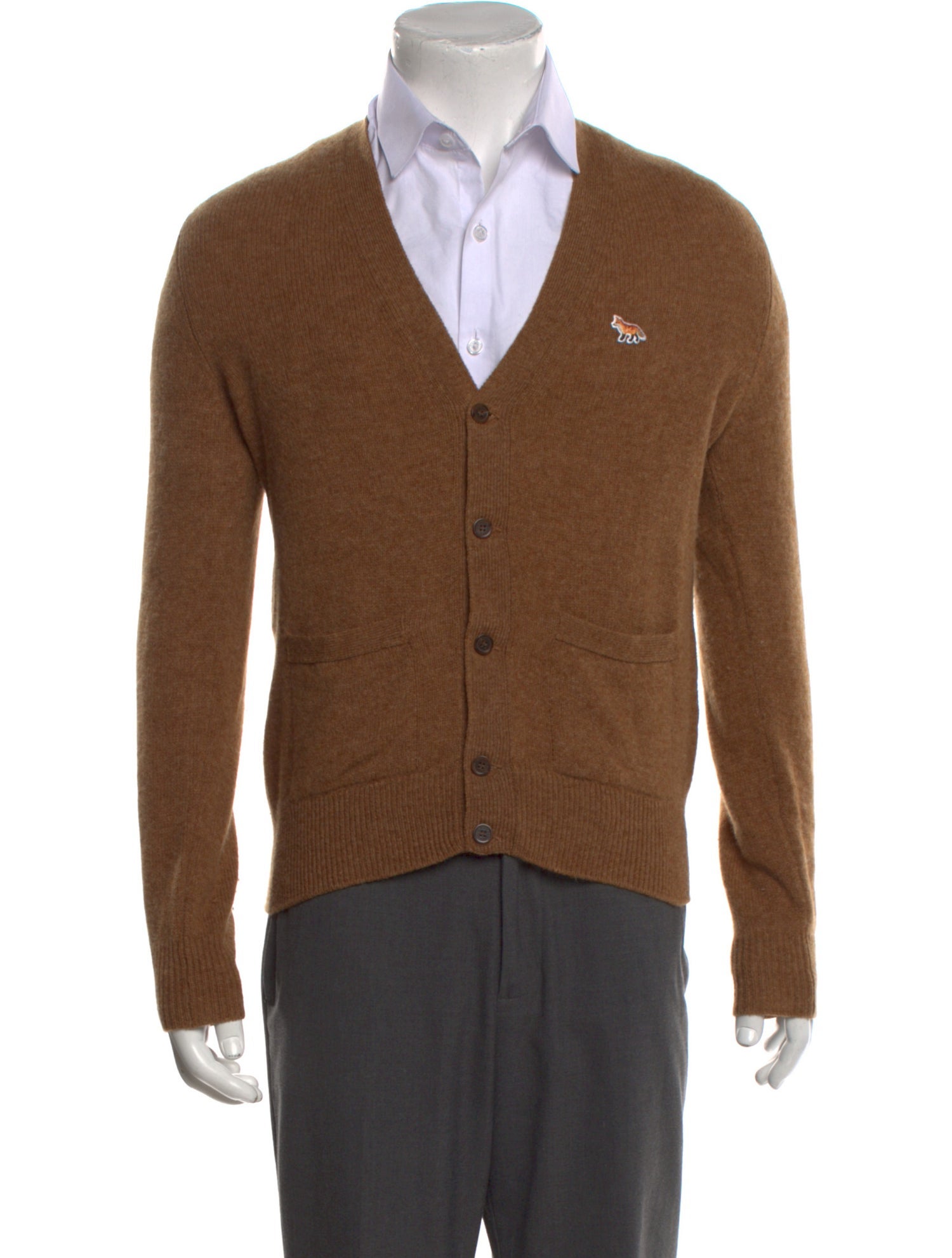 Maison Kitsuné Lambswool V-Neck Cardigan