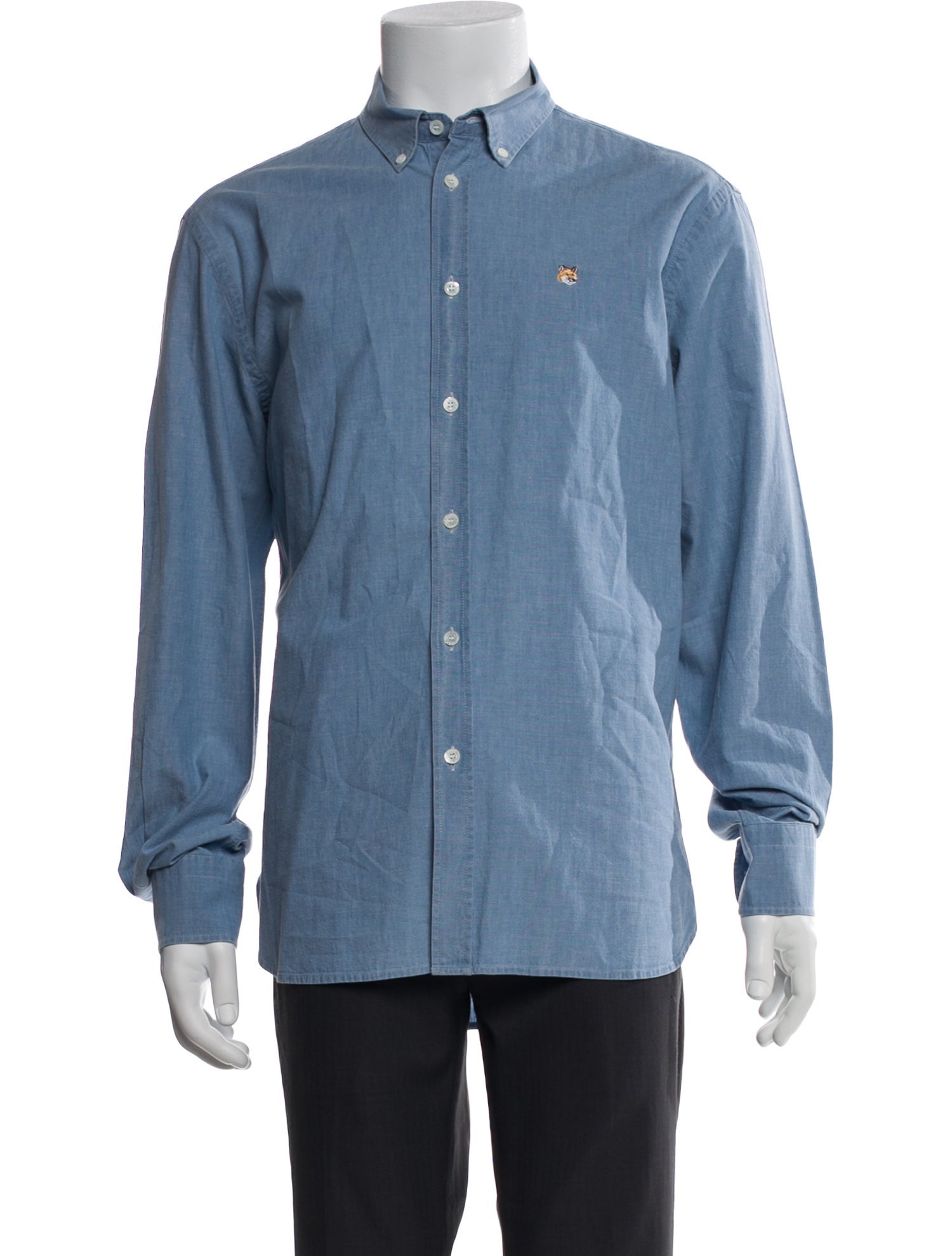 Maison Kitsuné Printed Long Sleeve Dress Shirt