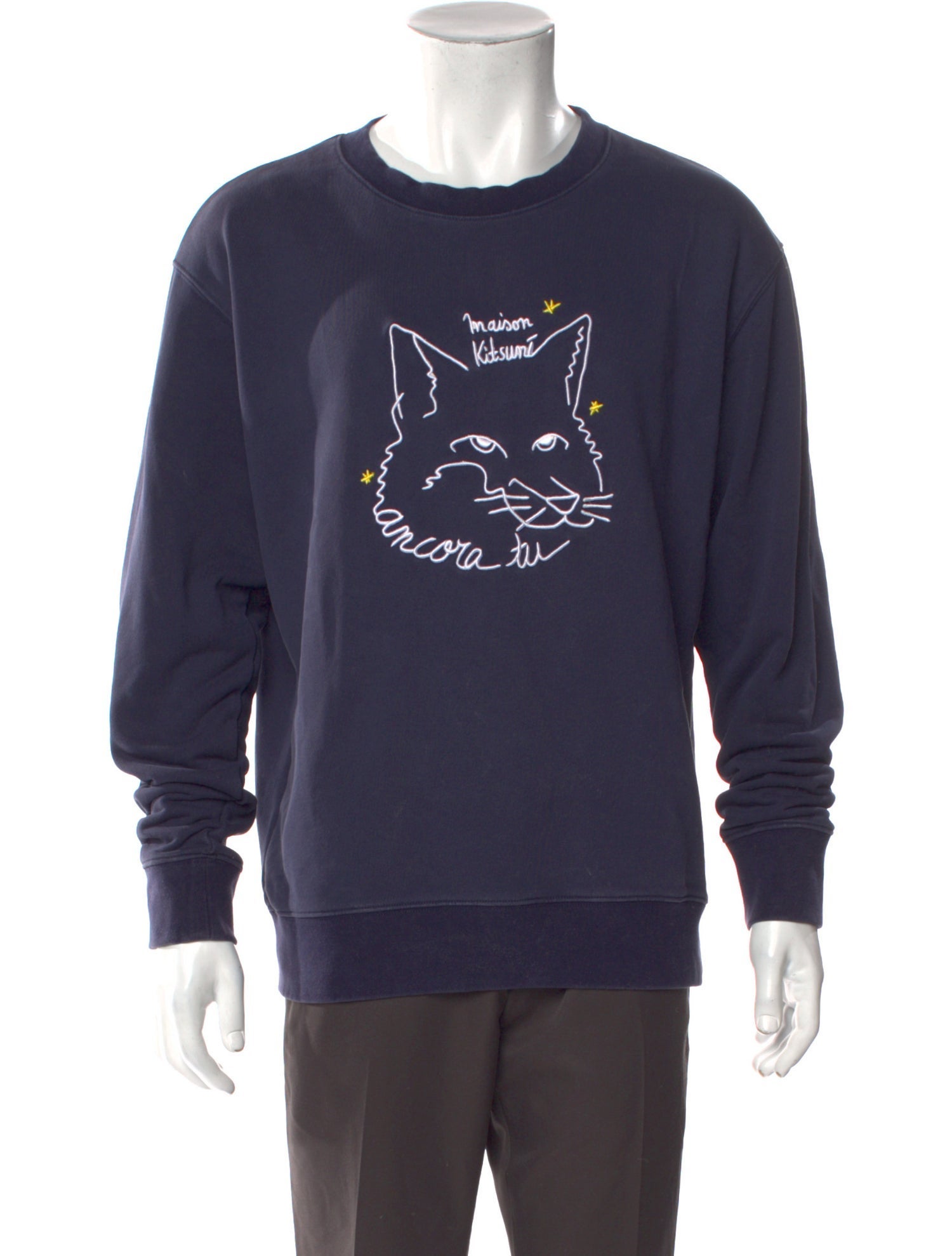 Maison Kitsuné Graphic Print Crew Neck Pullover