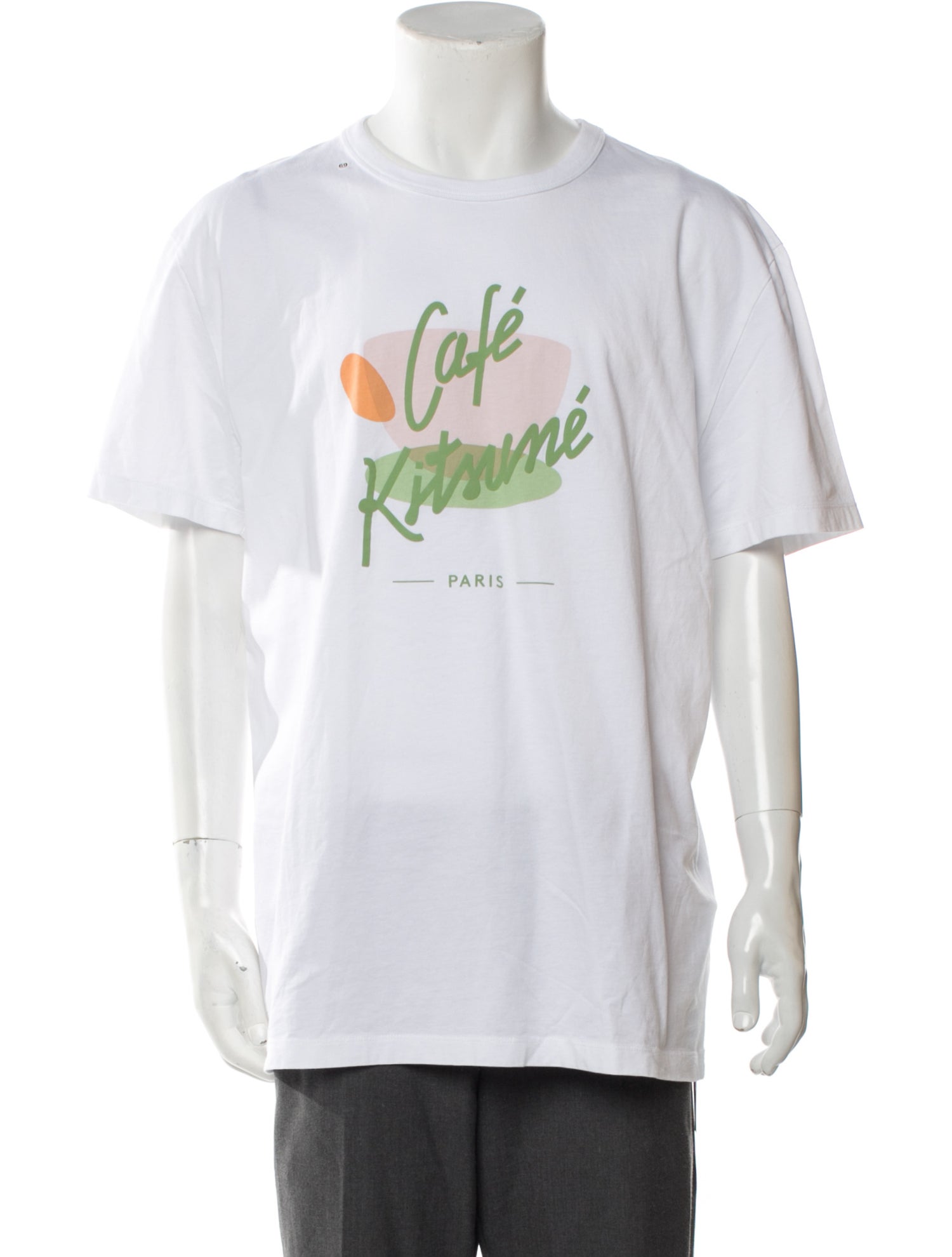 Maison Kitsuné Graphic Print Crew Neck T-Shirt w/ Tags