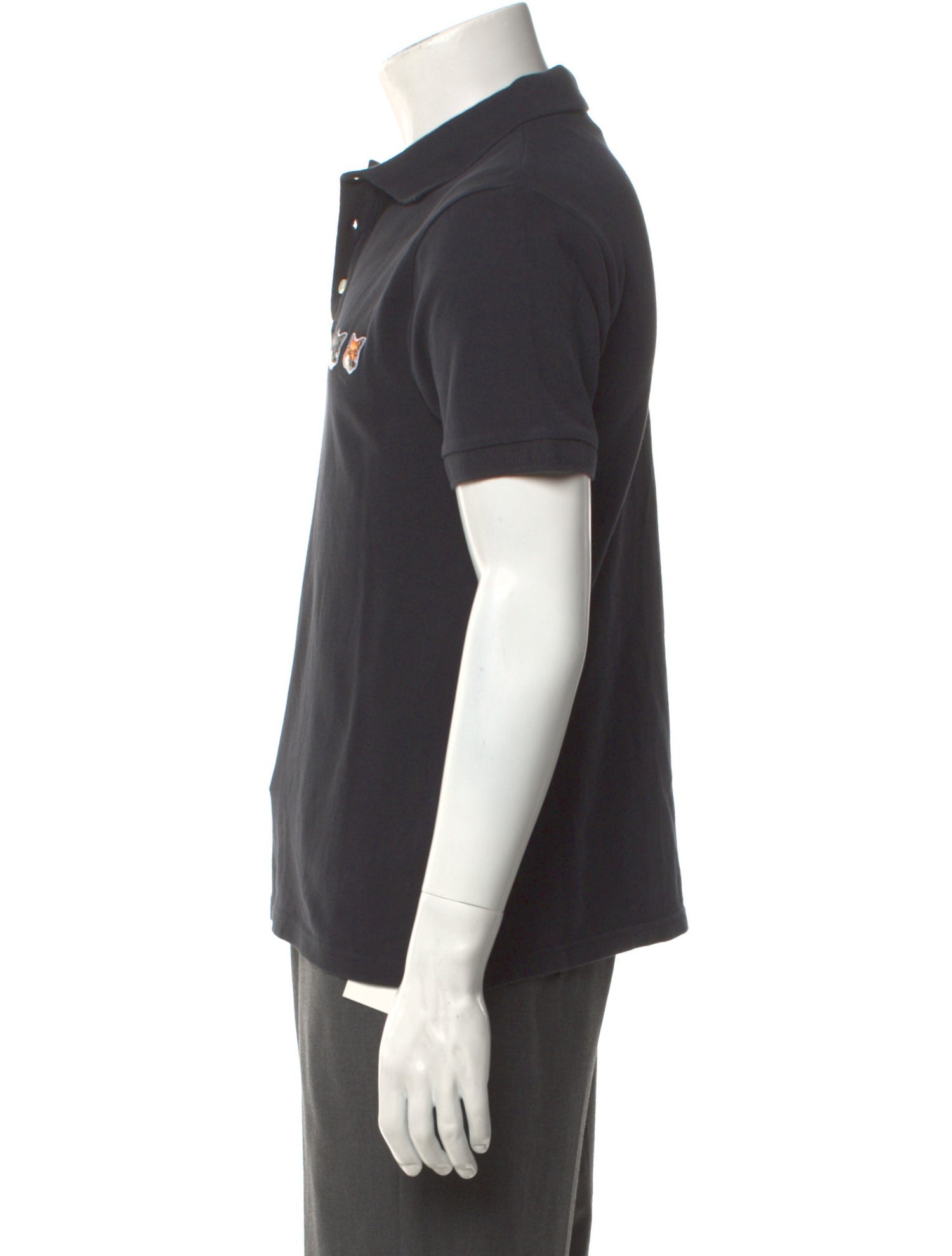 Maison Kitsuné Graphic Print Collar Polo Shirt