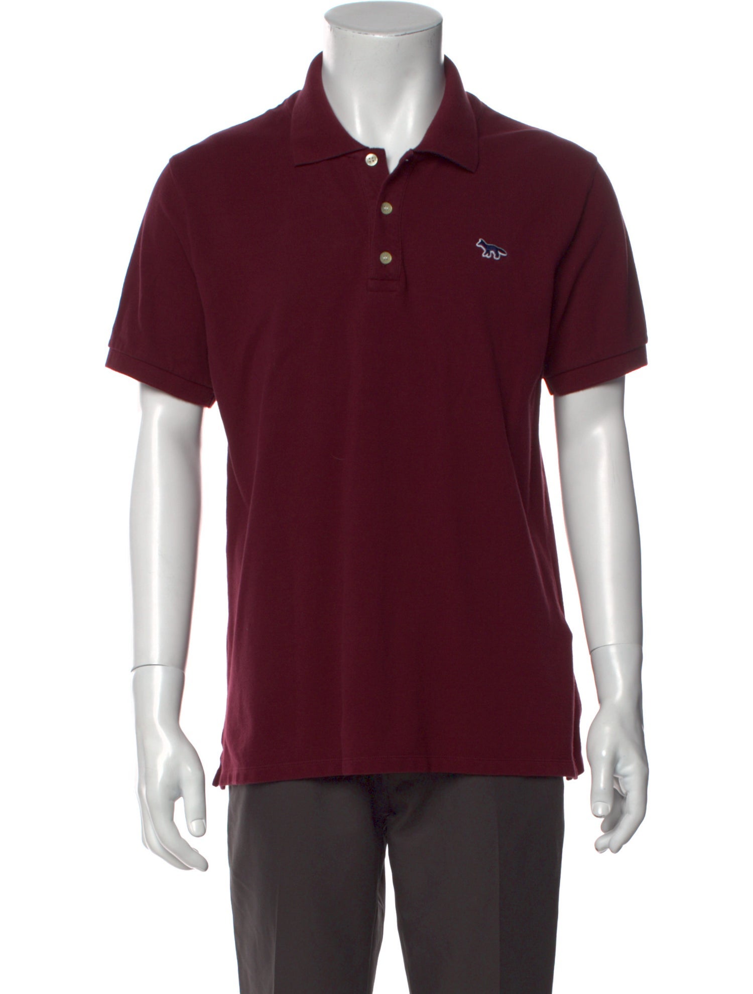 Maison Kitsuné Collar Short Sleeve Polo Shirt