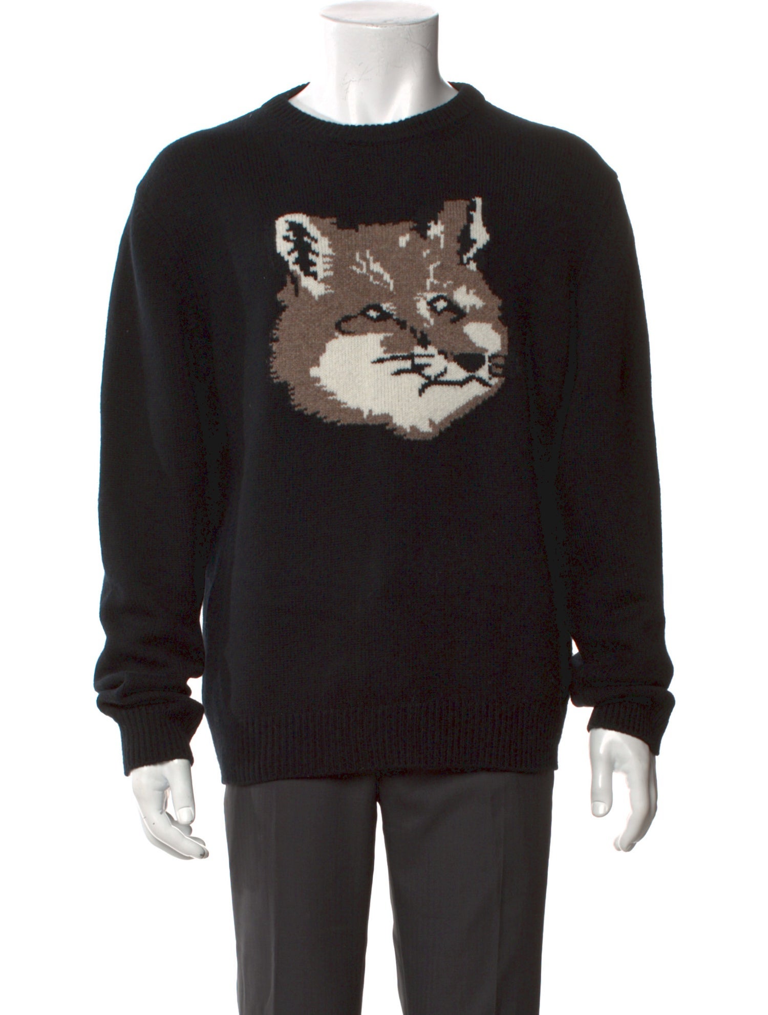 Maison Kitsuné Lambswool Graphic Print Pullover