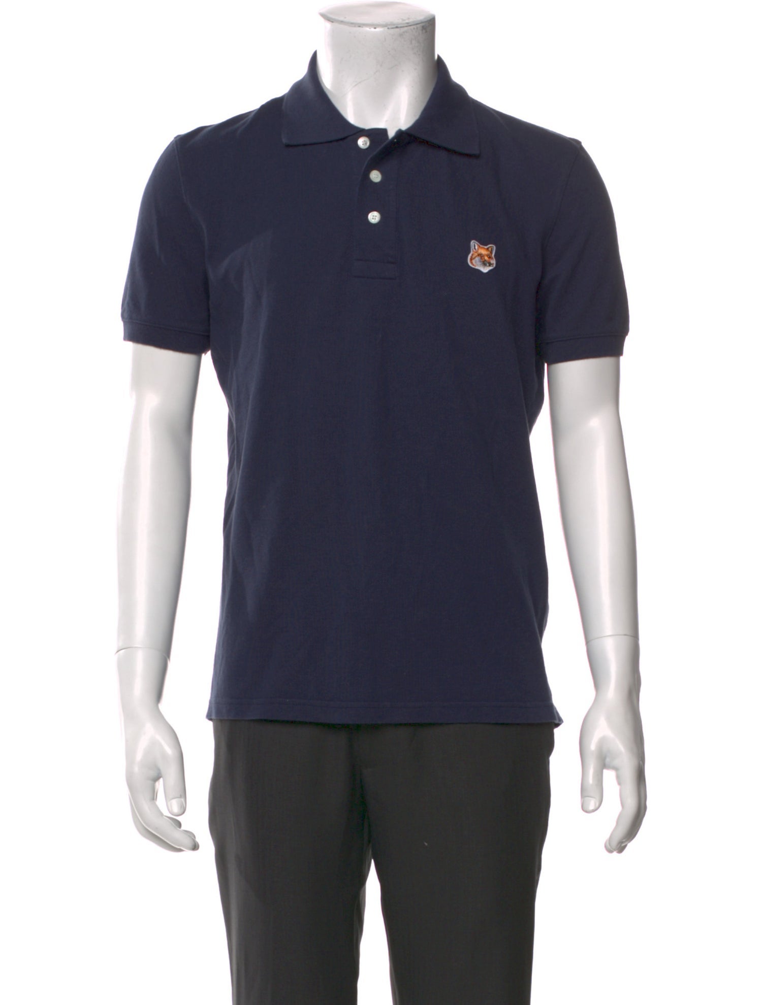 Maison Kitsuné Collar Short Sleeve Polo Shirt