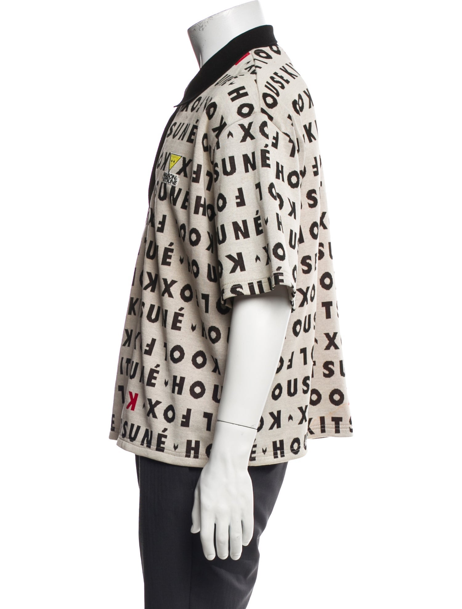 Maison Kitsuné Printed Collar Polo Shirt