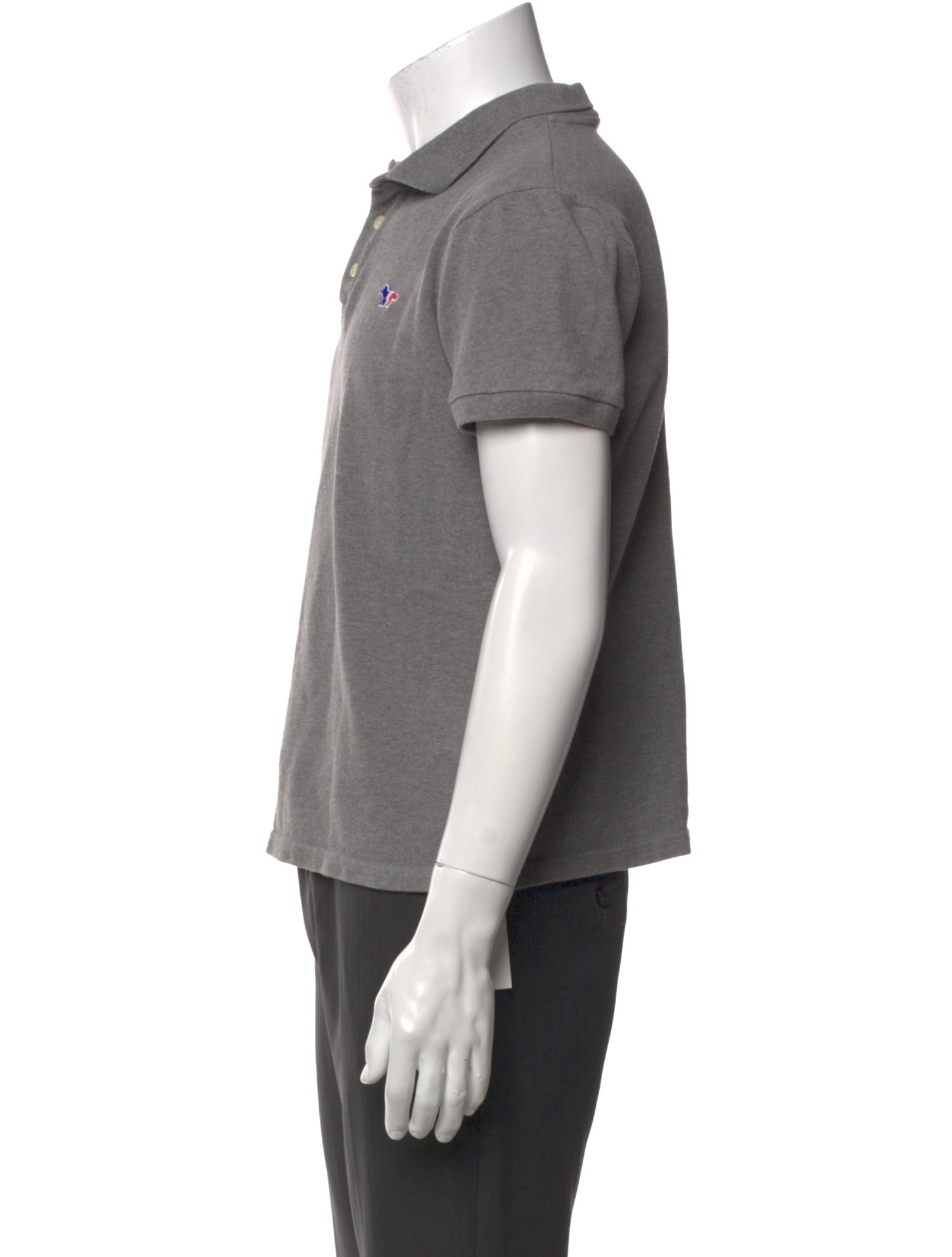 Maison Kitsuné V-Neck Short Sleeve Polo Shirt