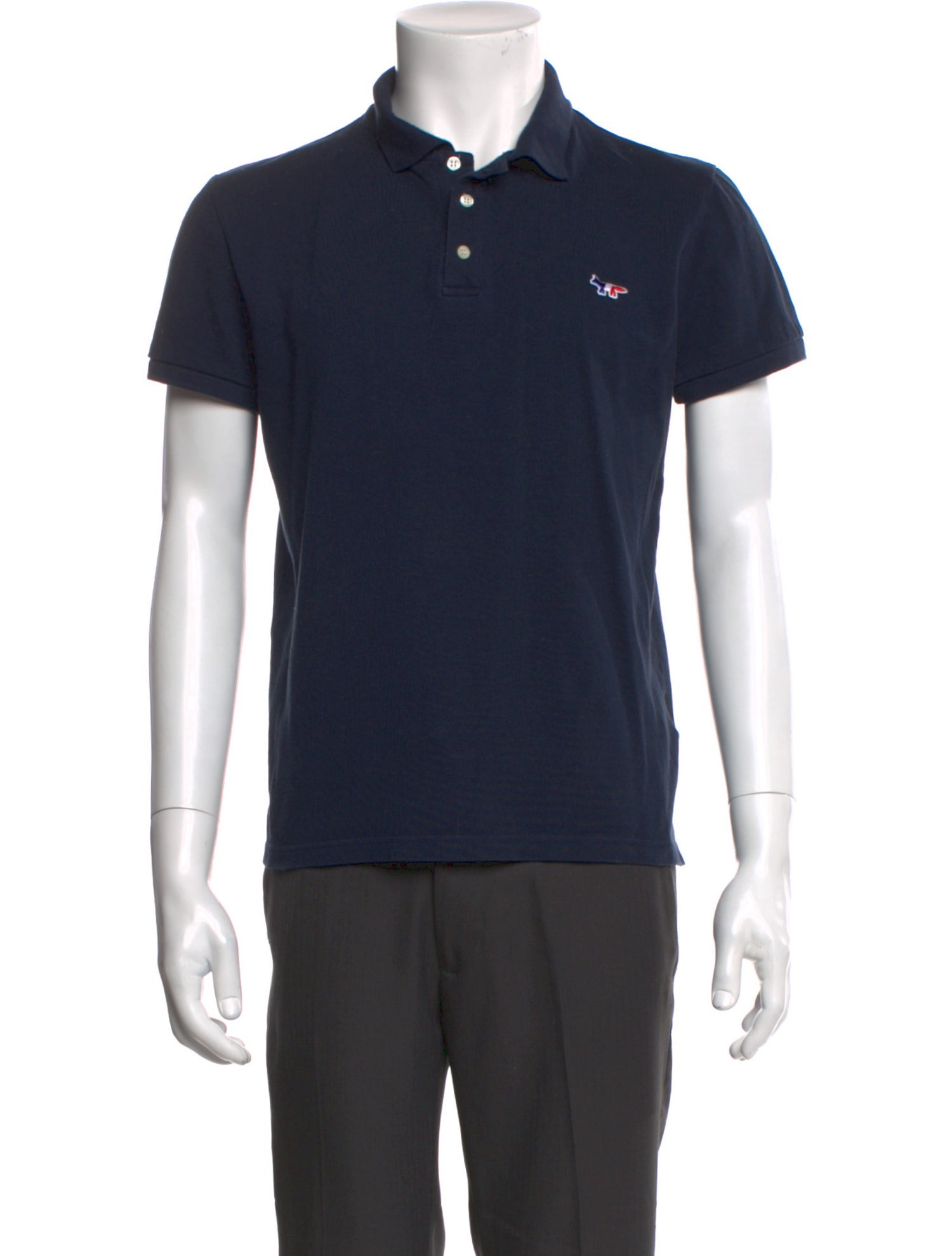 Maison Kitsuné Collar Short Sleeve Polo Shirt