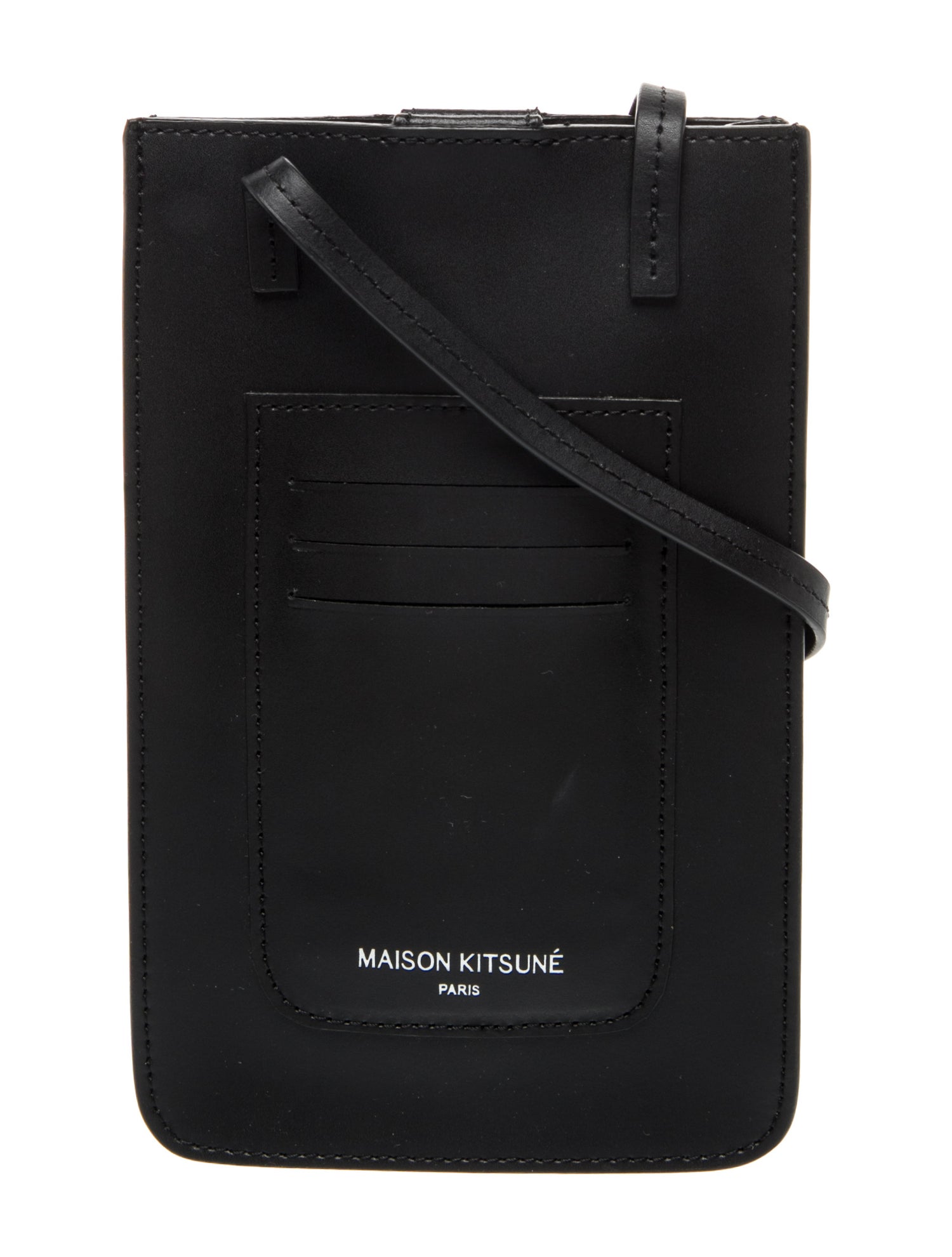 Maison Kitsuné Leather Crossbody Bag