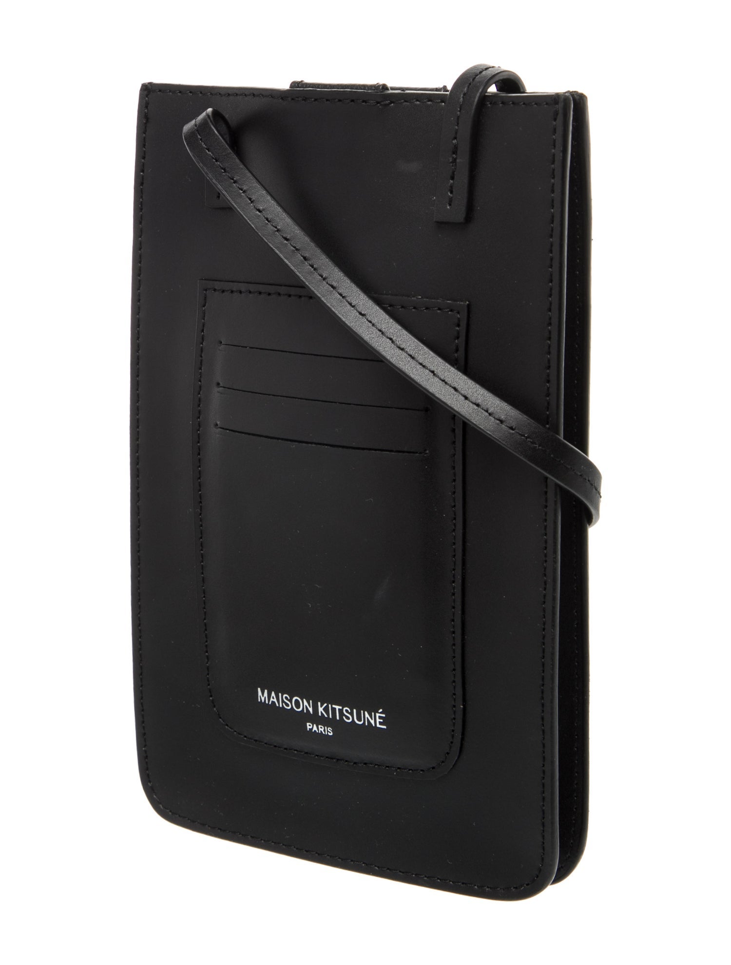 Maison Kitsuné Leather Crossbody Bag