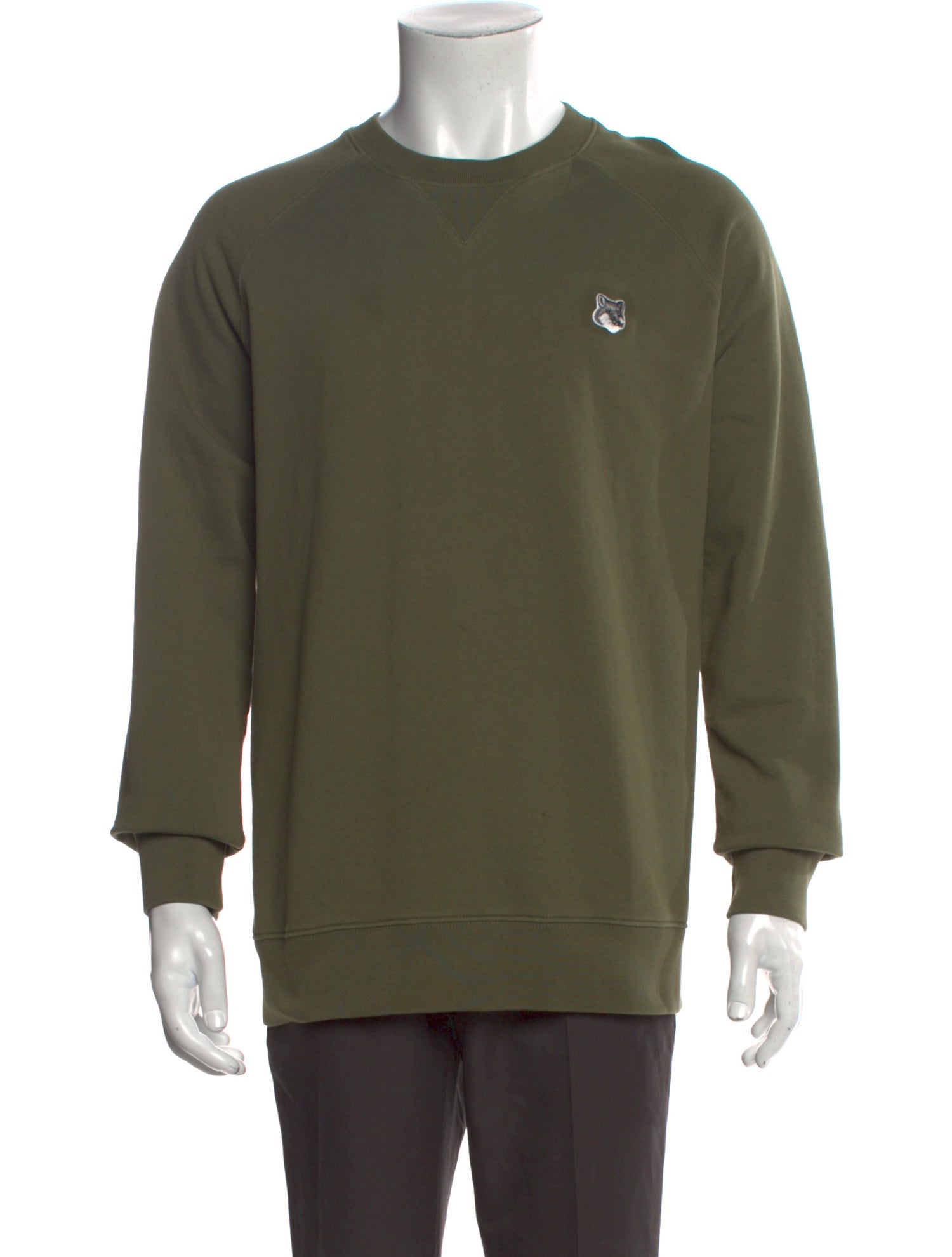 Maison Kitsuné Crew Neck Long Sleeve Sweatshirt