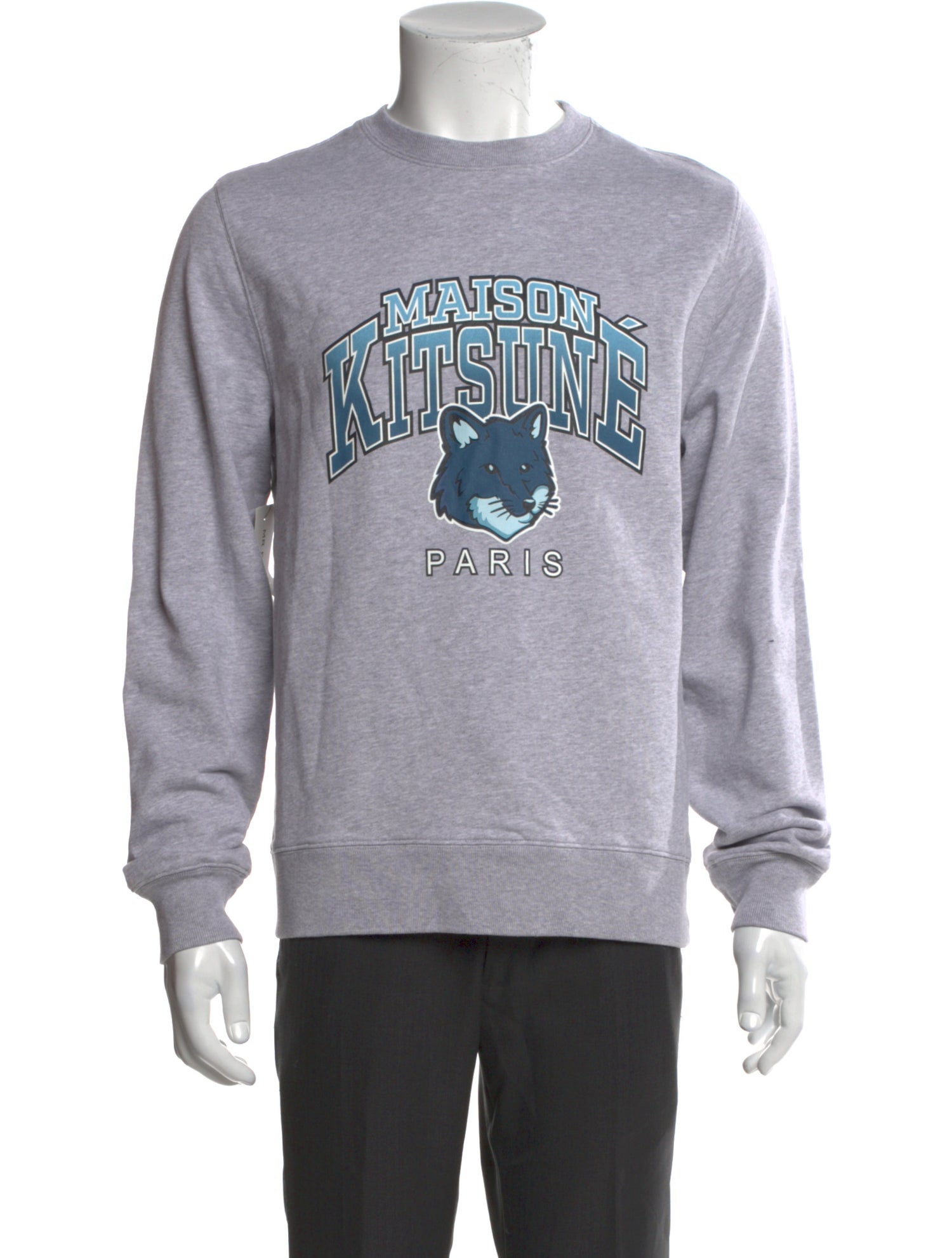 Maison Kitsuné Graphic Print Crew Neck Sweatshirt w/ Tags