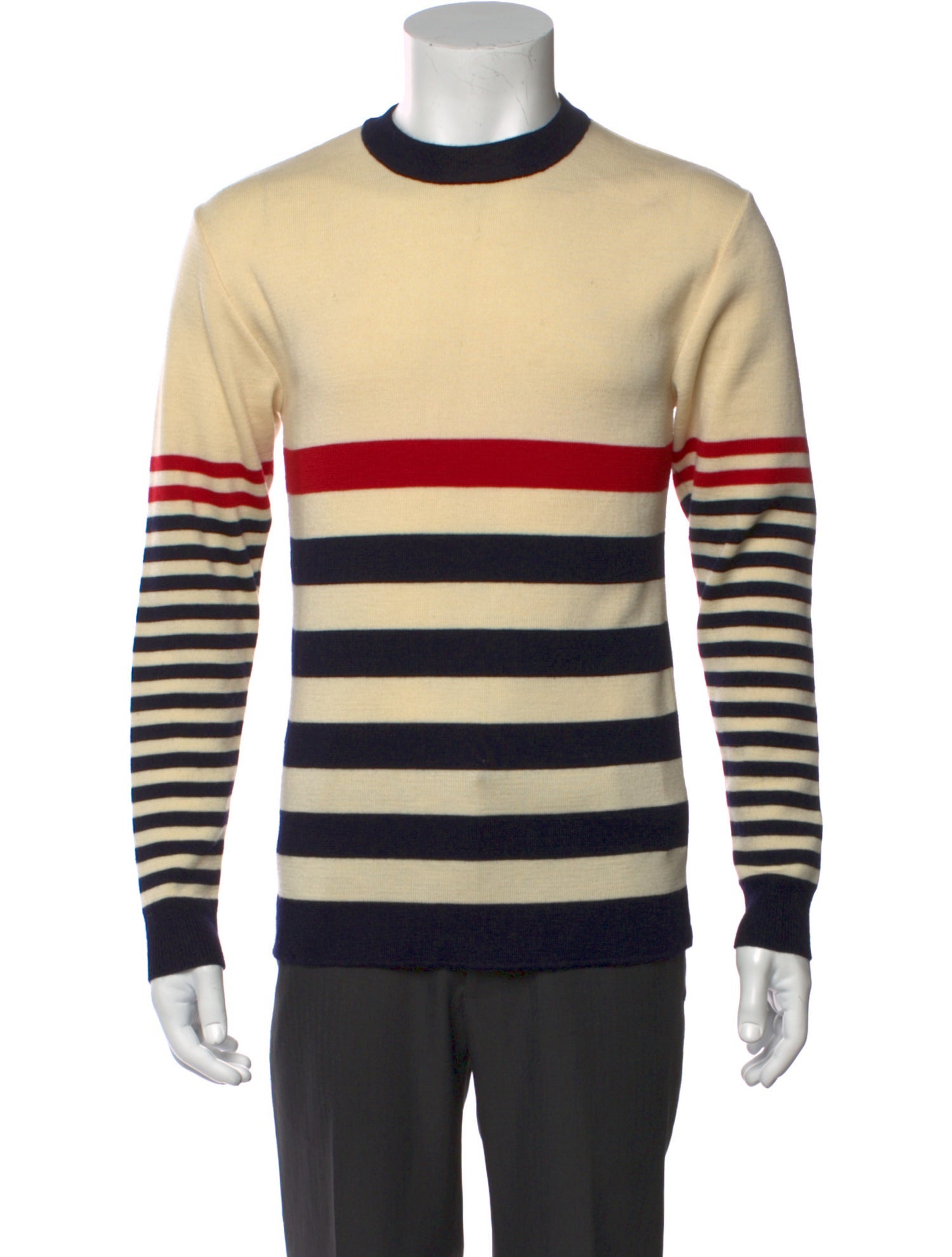 Maison Kitsuné Wool Striped Pullover