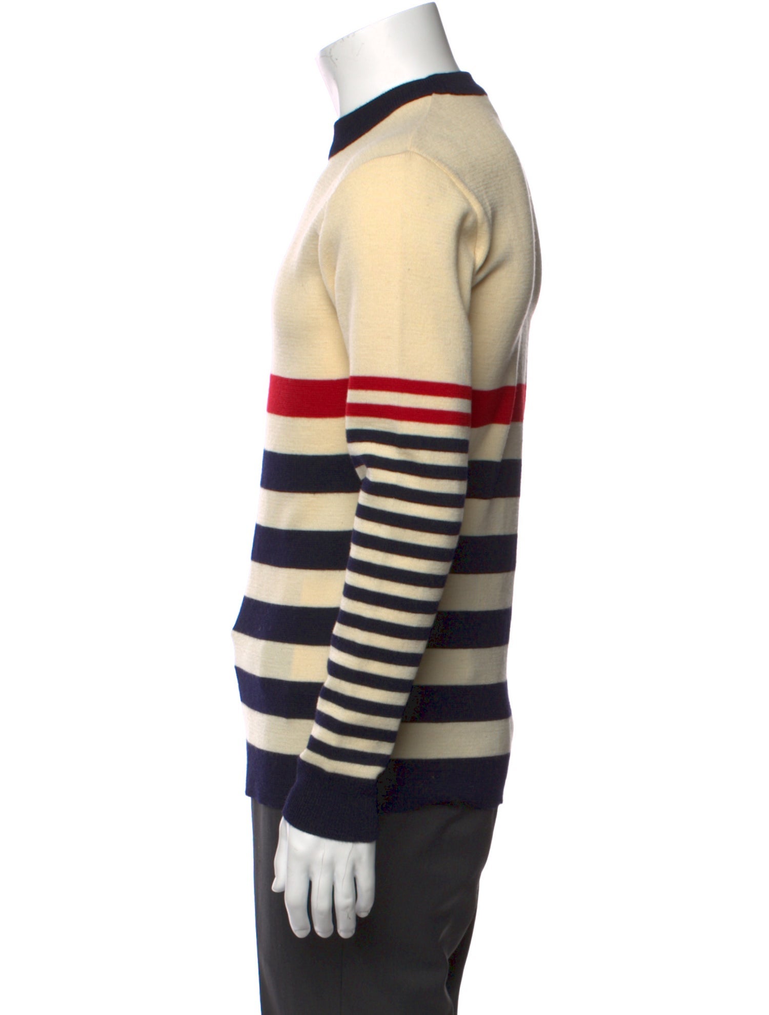 Maison Kitsuné Wool Striped Pullover