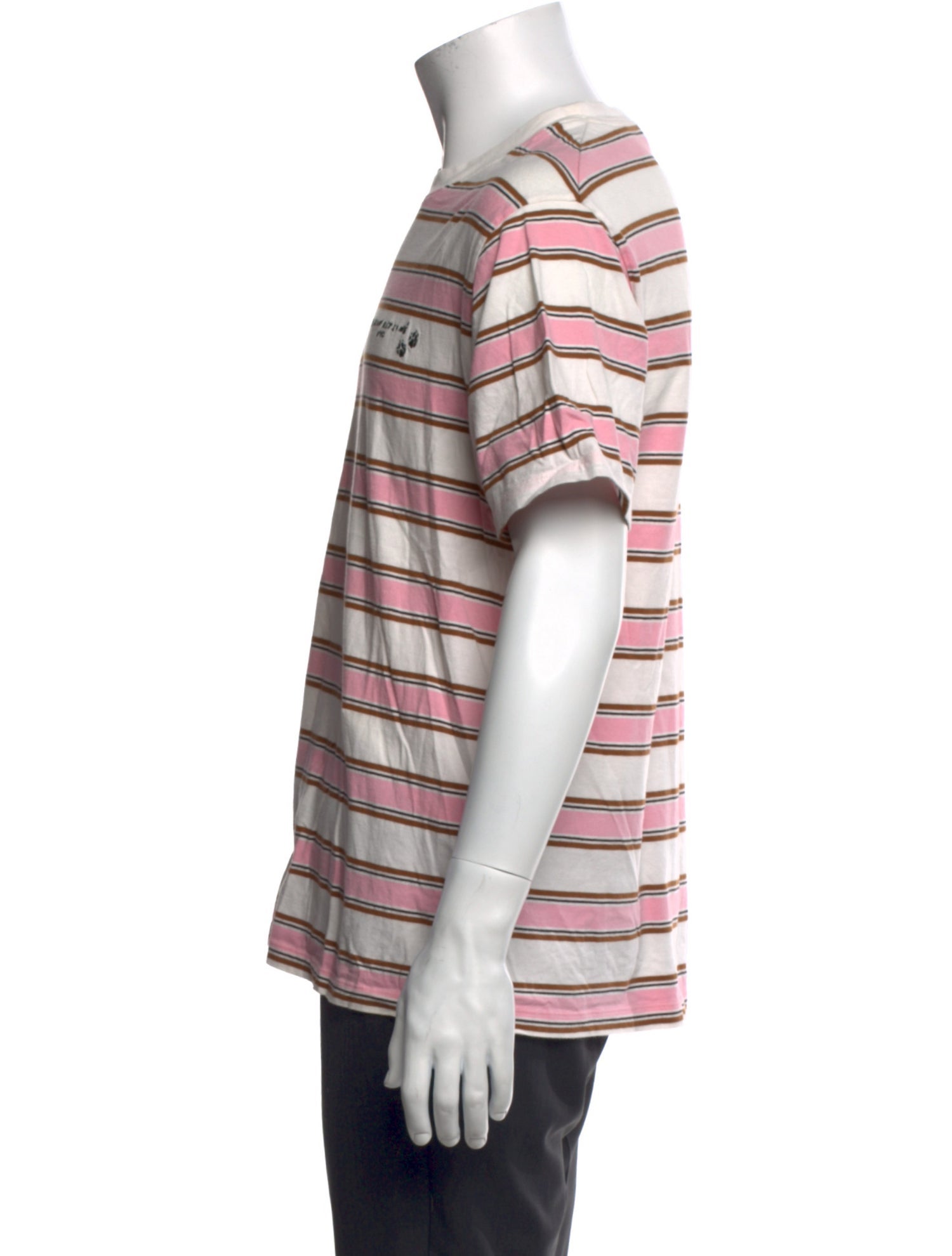 Maison Kitsuné Striped Crew Neck T-Shirt