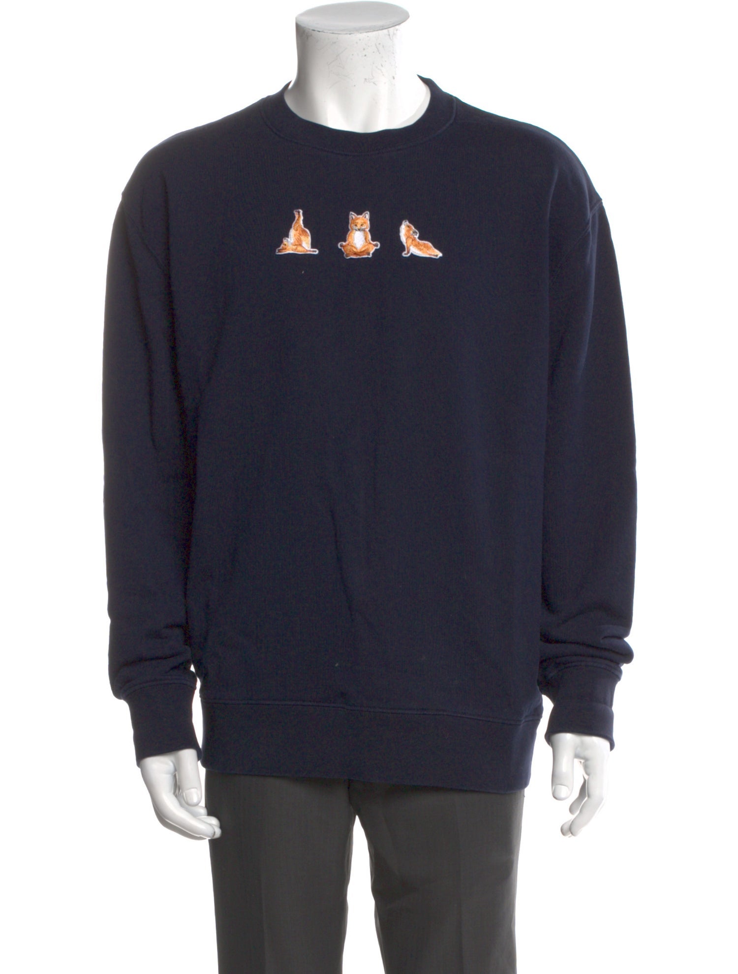 Maison Kitsuné Graphic Print Crew Neck Pullover