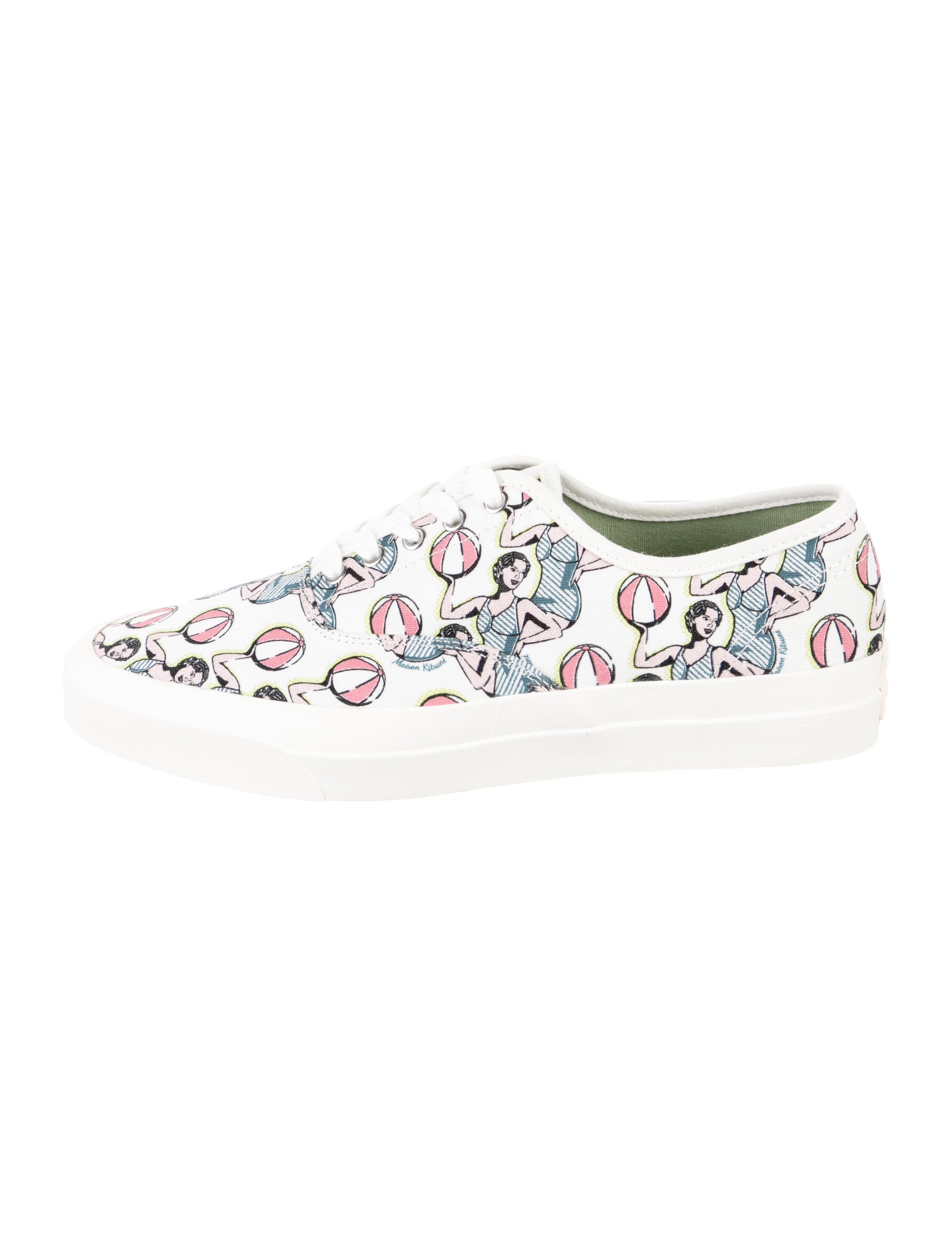 Maison Kitsuné Canvas Printed Sneakers